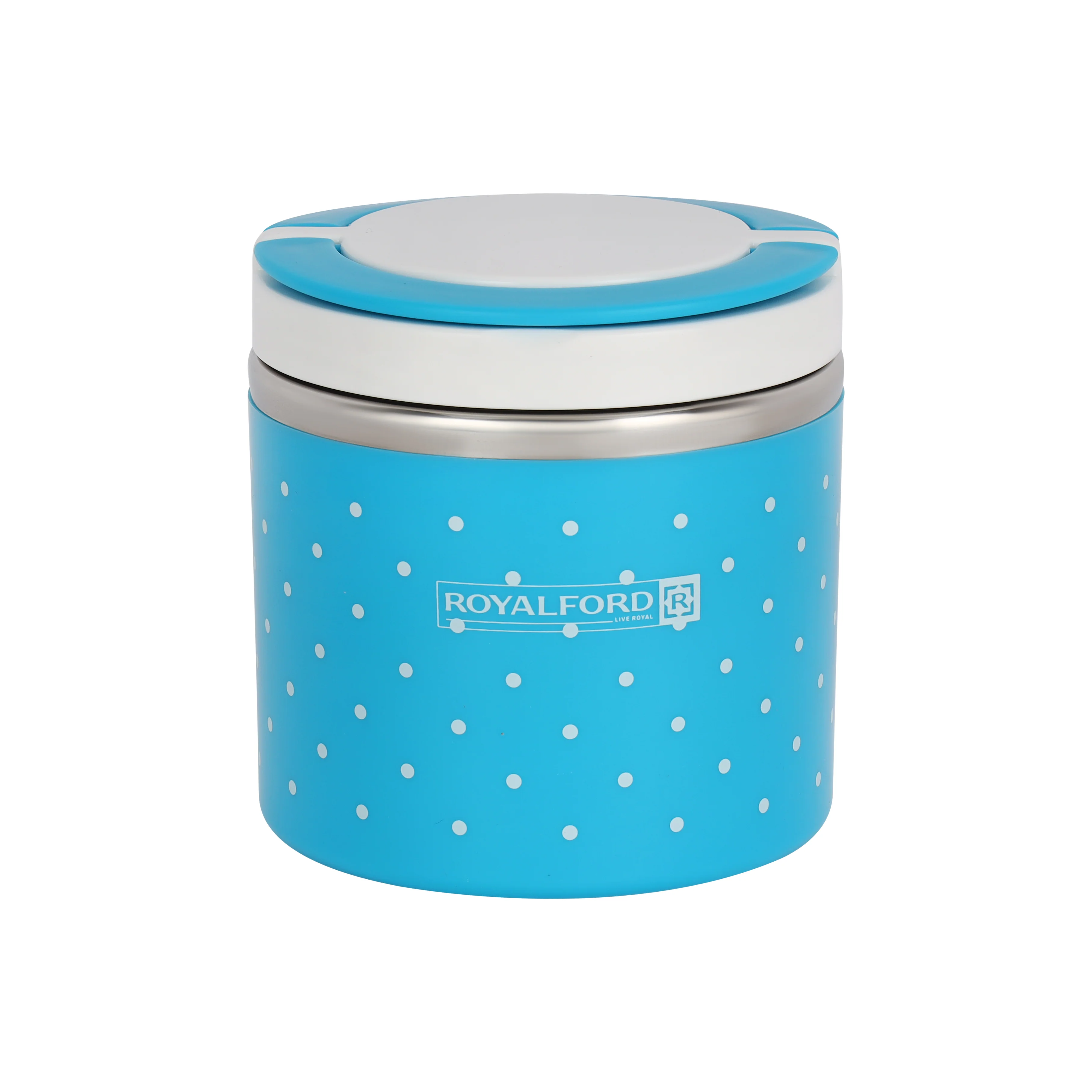 Royalford RF6144 630ML Single Layer Stainless Steel Lunch Box | Multilayer Insulation | Heat Preserving Food Container with Secure Lid for Office, School & Travel Use
