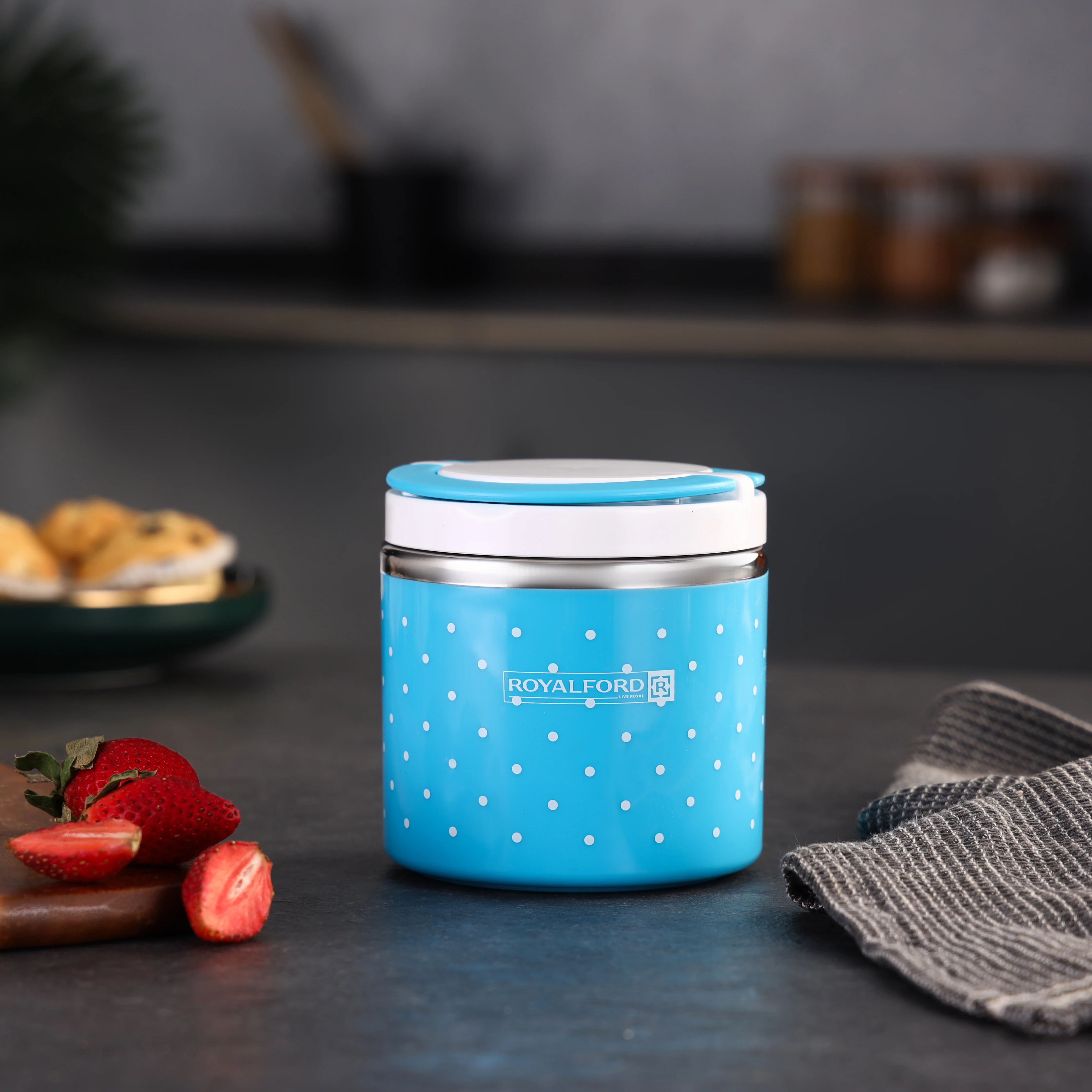 Royalford RF6144 630ML Single Layer Stainless Steel Lunch Box | Multilayer Insulation | Heat Preserving Food Container with Secure Lid for Office, School & Travel Use - Image 2