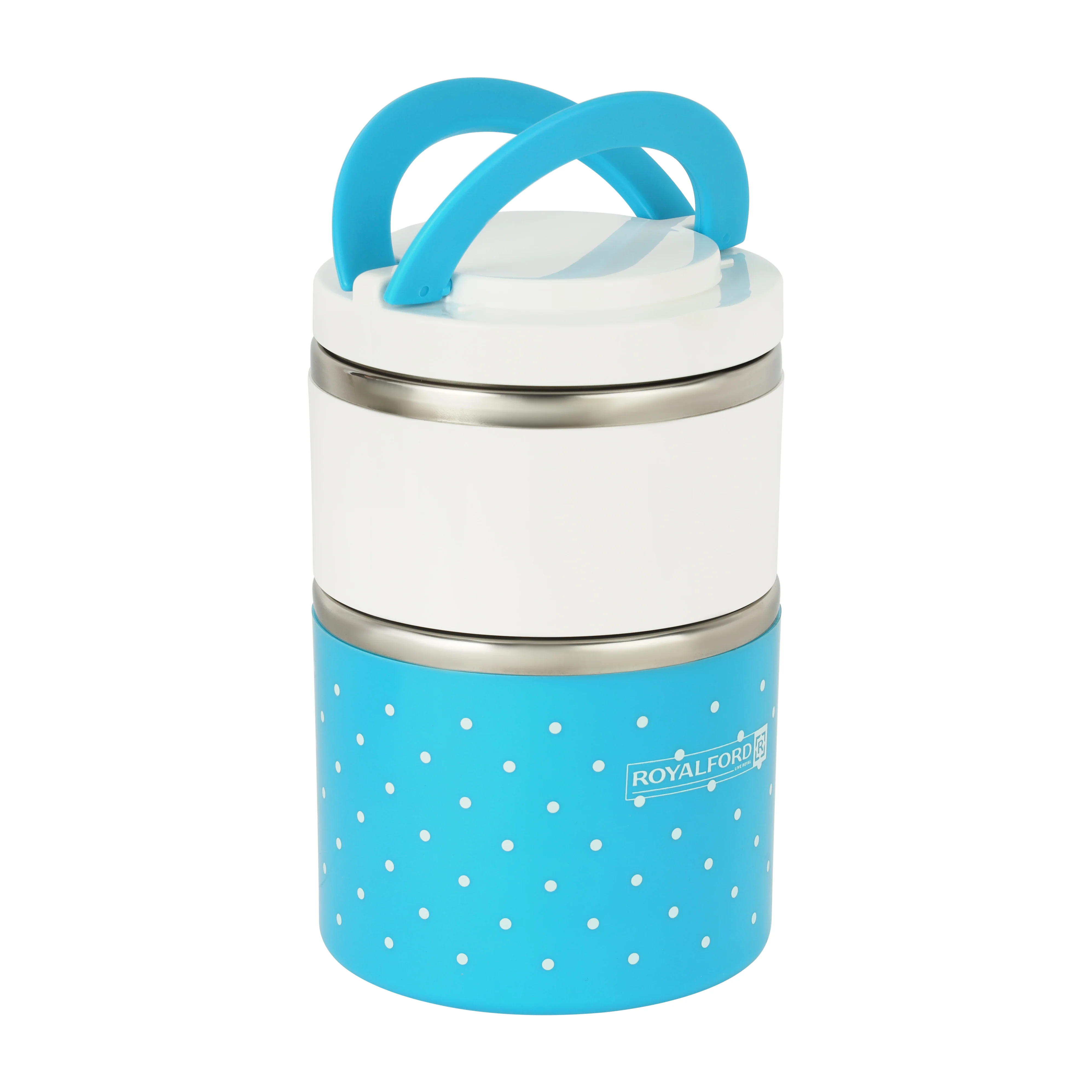 Royalford RF6145 Two Layer Lunch Box 930ml | Stainless Steel Insulated | BPA Free Lunch Container | Keeps Food Warm Fresh | Ideal for Office, School ,Travel & Daily Use - Image 2