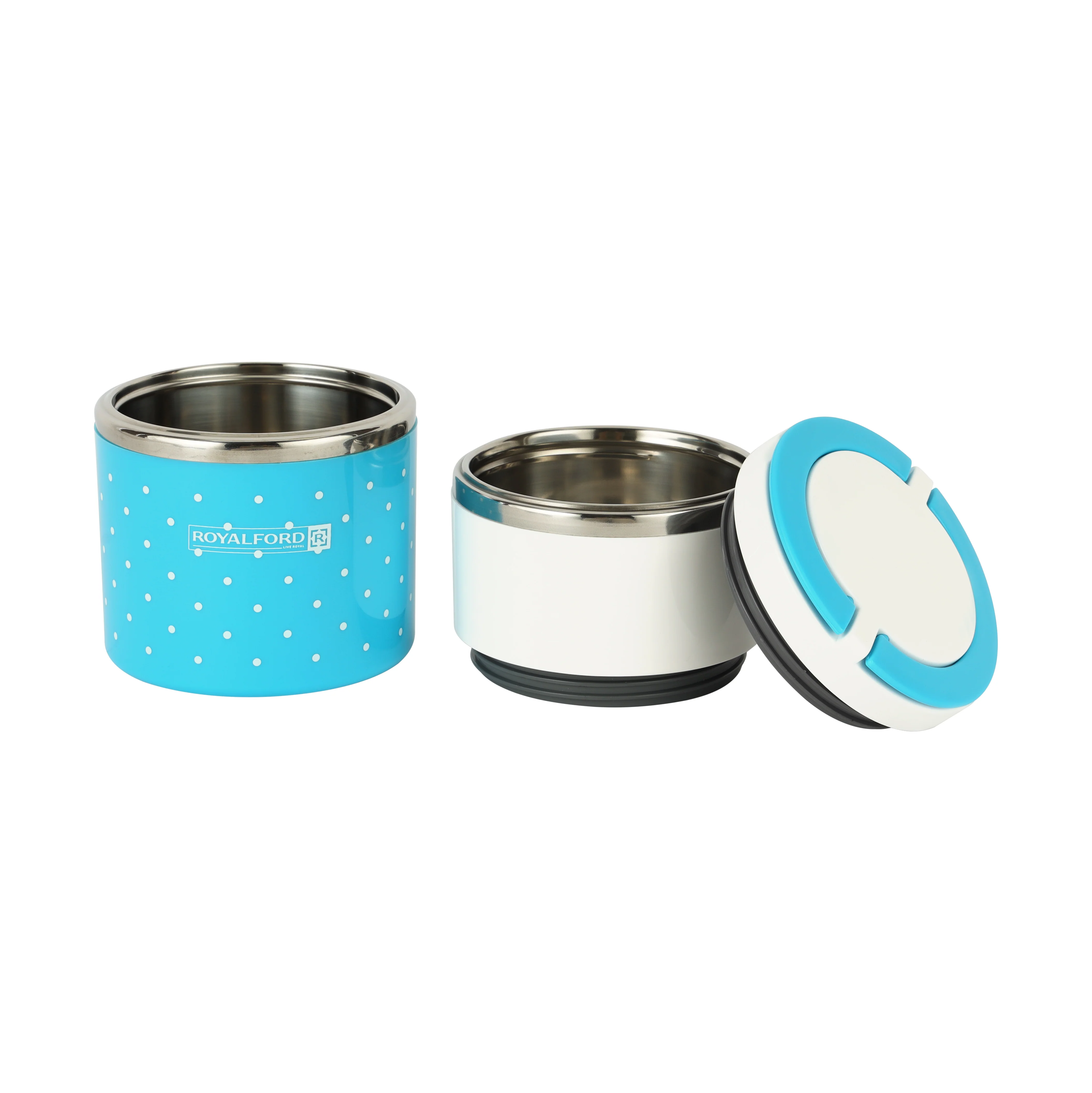 Royalford RF6145 Two Layer Lunch Box 930ml | Stainless Steel Insulated | BPA Free Lunch Container | Keeps Food Warm Fresh | Ideal for Office, School ,Travel & Daily Use - Image 3