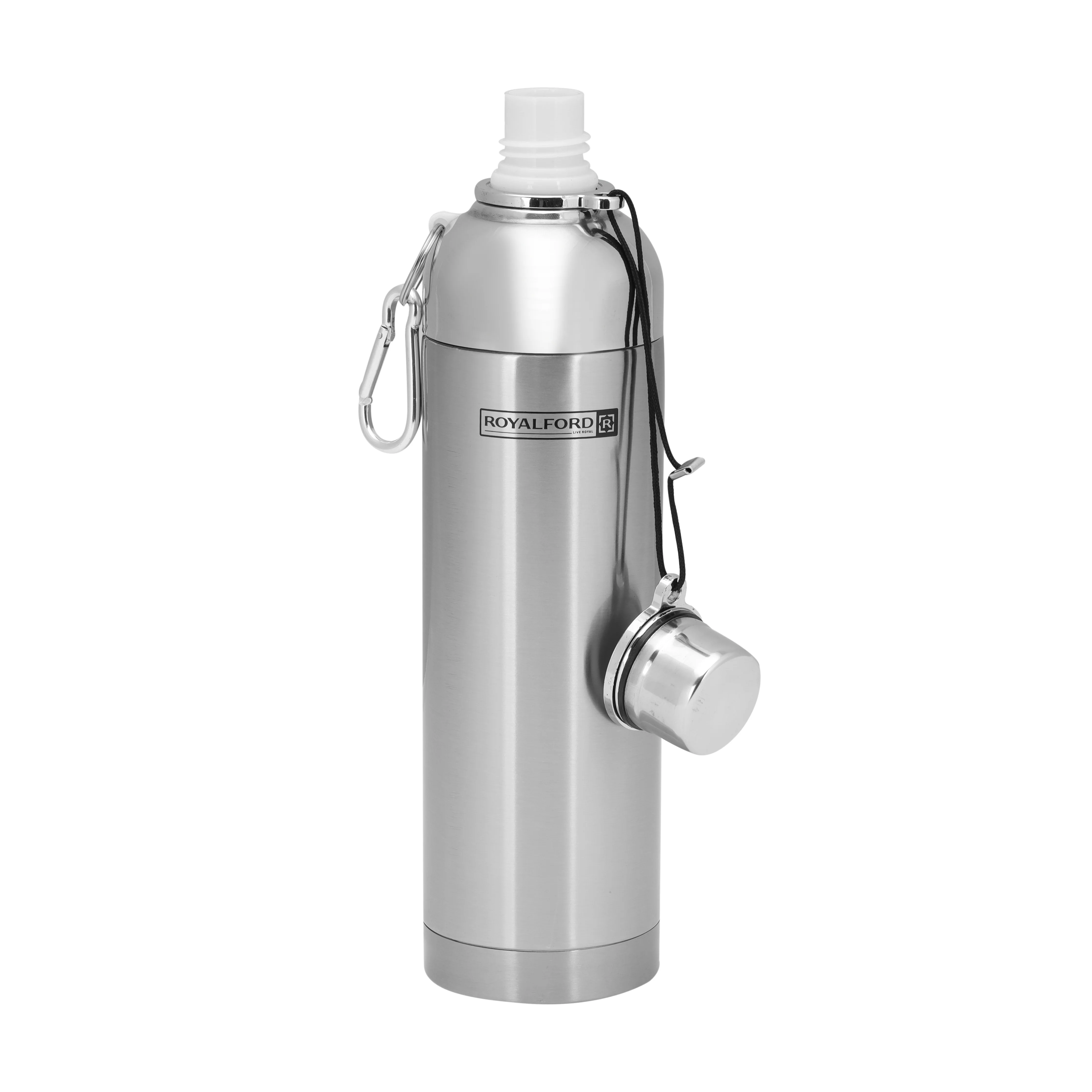 Royalford RF6147 Vacuum Bottle 500ml Stainless Steel | Double Wall Insulated Hot & Cold Bottle | SS 304 Inner Pot | Leak Proof Design for Office, Travel, & Daily Use - Image 4