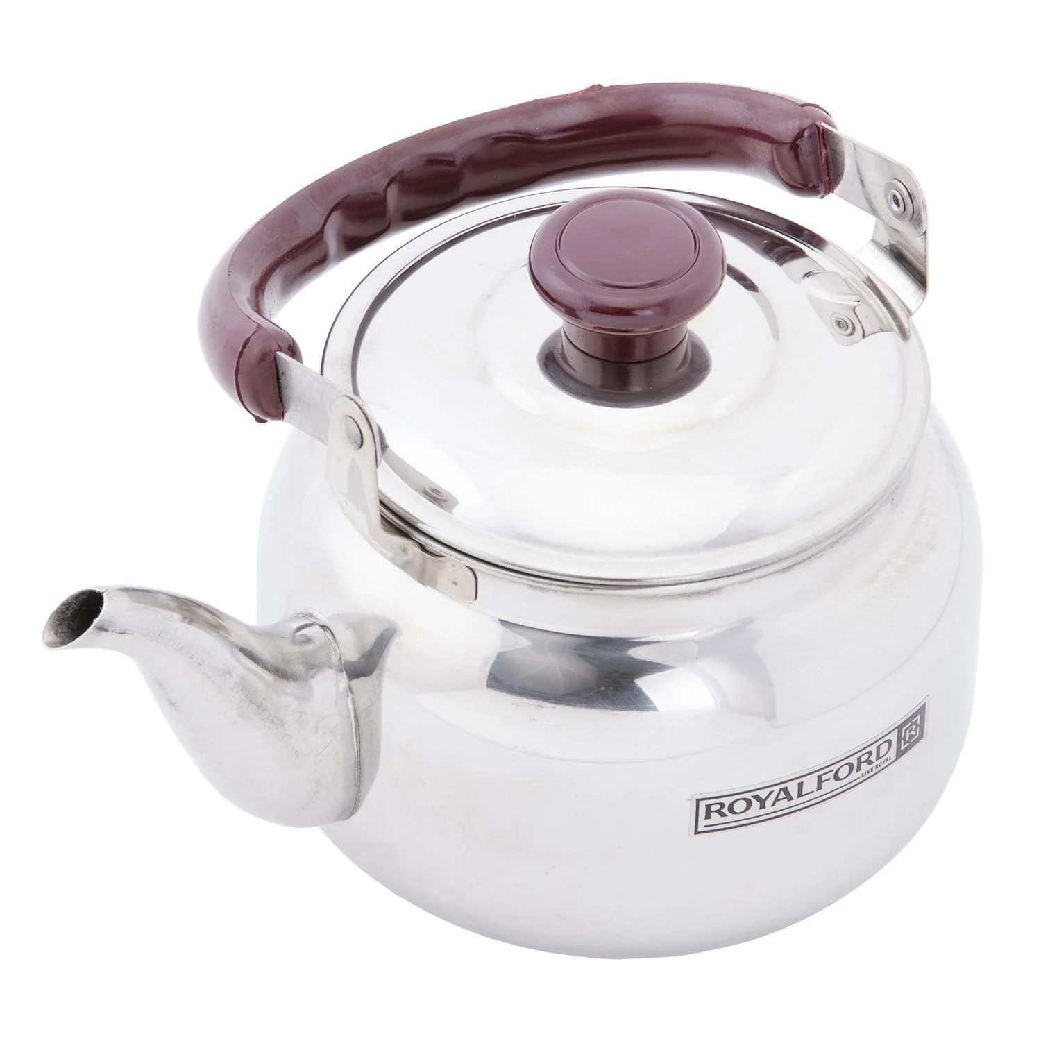 Royalford RF6187 1L Stainless Steel Whistling Kettle for Stovetop | Durable Tea Kettle | Heat Resistant Phenolic Handle | Loud Whistle Alert| Rust Resistant Mirror Finish - Image 2