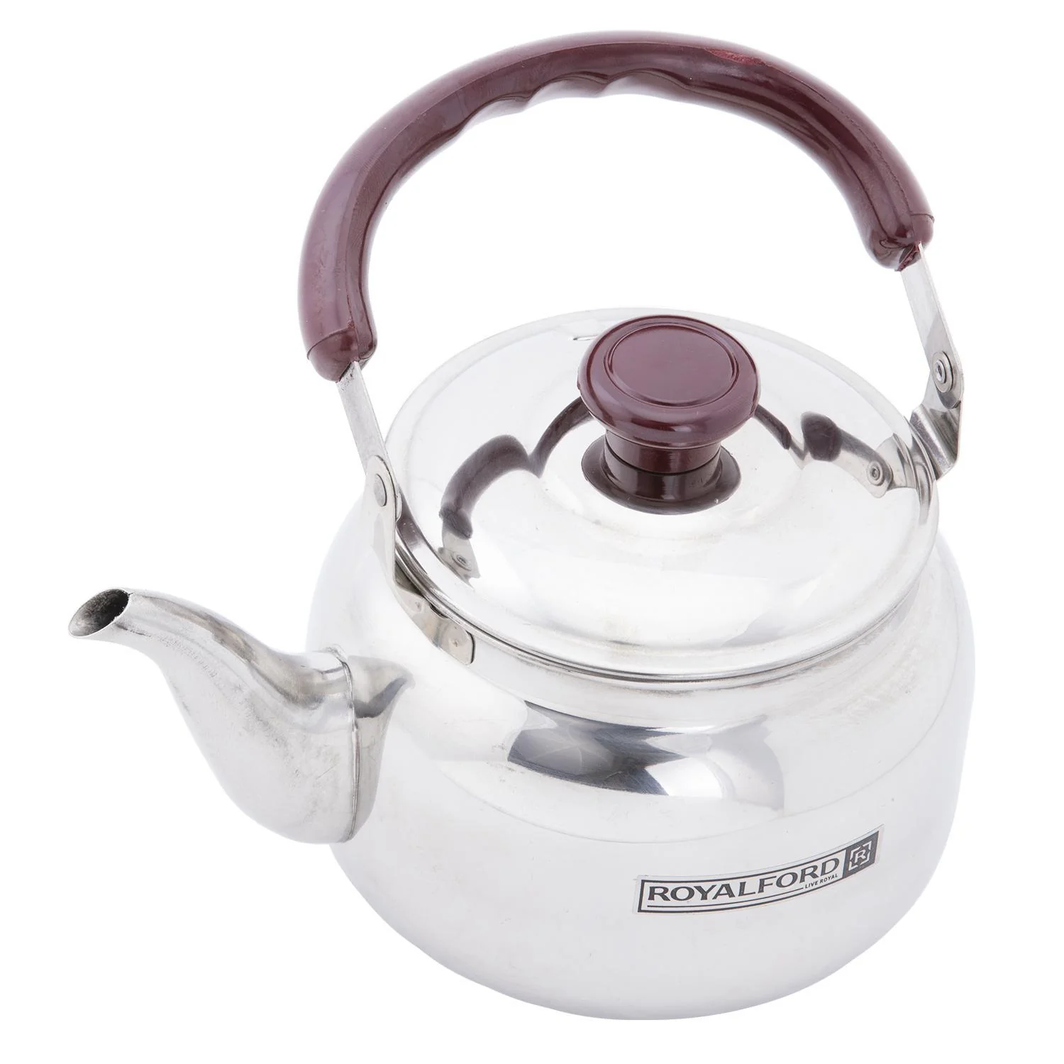 Royalford RF6187 1L Stainless Steel Whistling Kettle for Stovetop | Durable Tea Kettle | Heat Resistant Phenolic Handle | Loud Whistle Alert| Rust Resistant Mirror Finish - Image 4