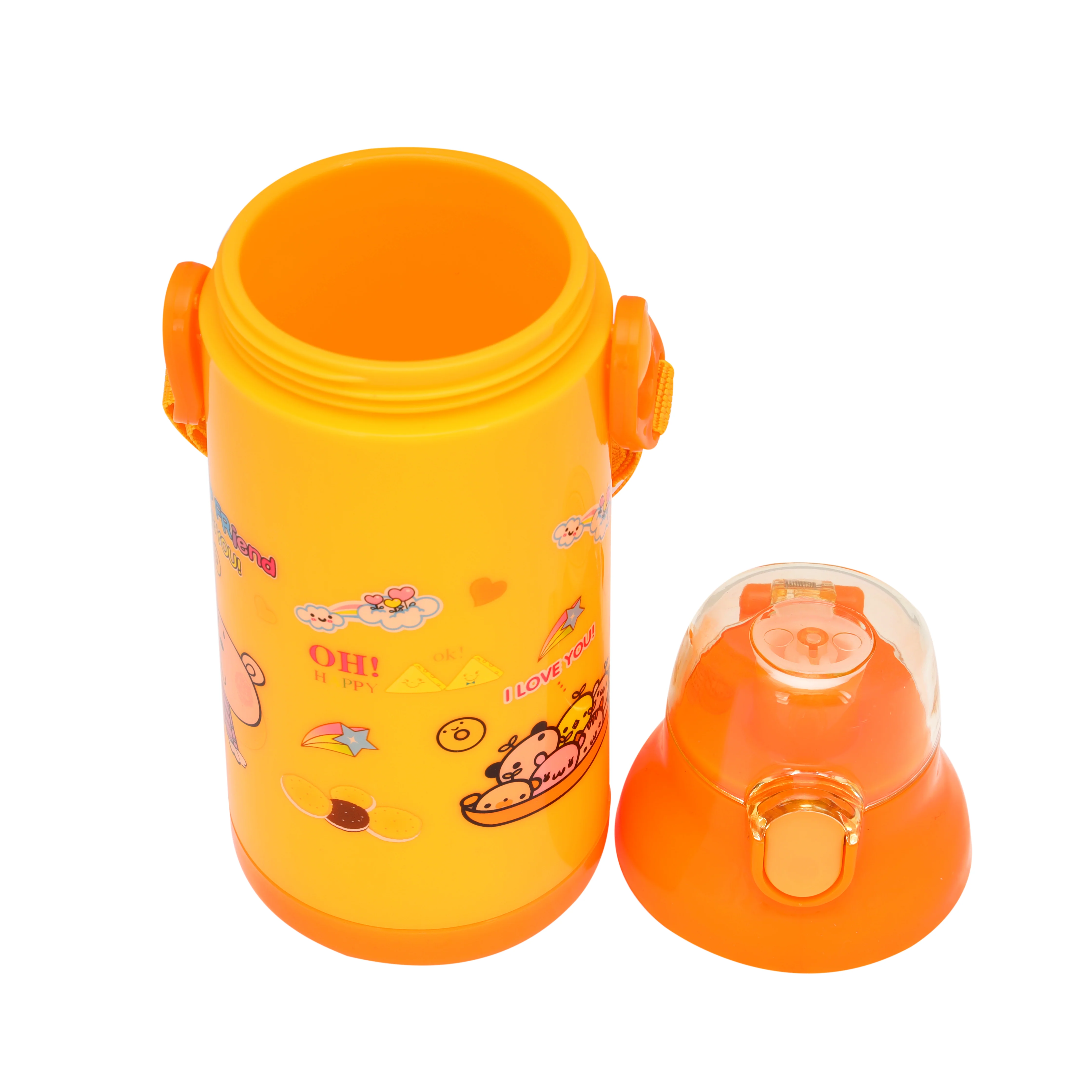 Royalford RF6420YL Kids Water Bottle 350ML | BPA Free | Leakproof Cartoon School Water Bottle with Strap |  Durable Children Drinking Bottle for School, Travel & Picnic - Image 3
