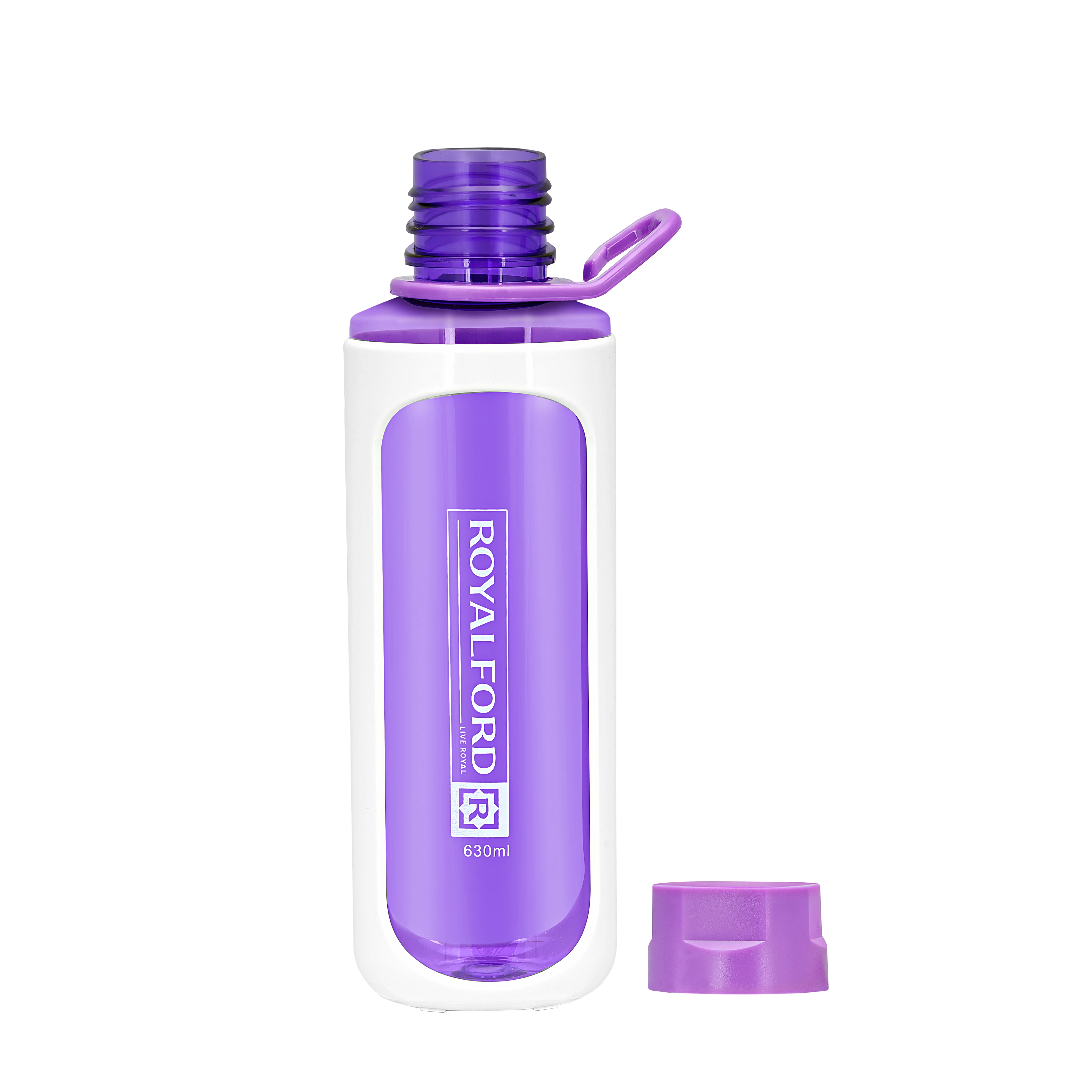 Royalford RF6421PP 630ML BPA Free Water Bottle | Leakproof Reusable Drinking Bottle | Lightweight Durable Water Bottle | Perfect for Gym, School, Office & Travel Use - Image 2