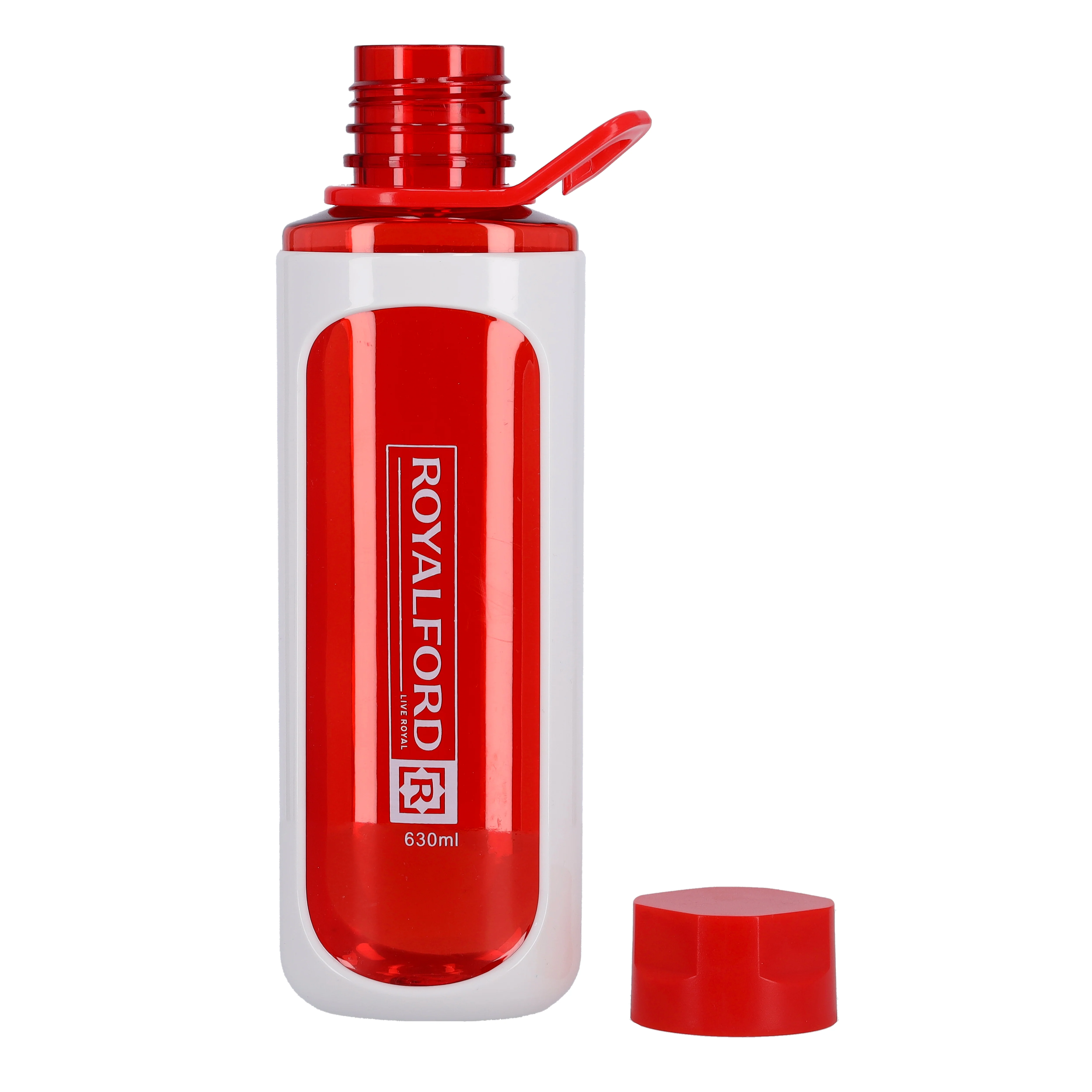 Royalford RF6421RD 630ML BPA Free Water Bottle | Leakproof Lightweight Reusable Drinking Bottle with Carry Handle | Eco Friendly Drinking Bottle for Gym, School & Office - Image 2