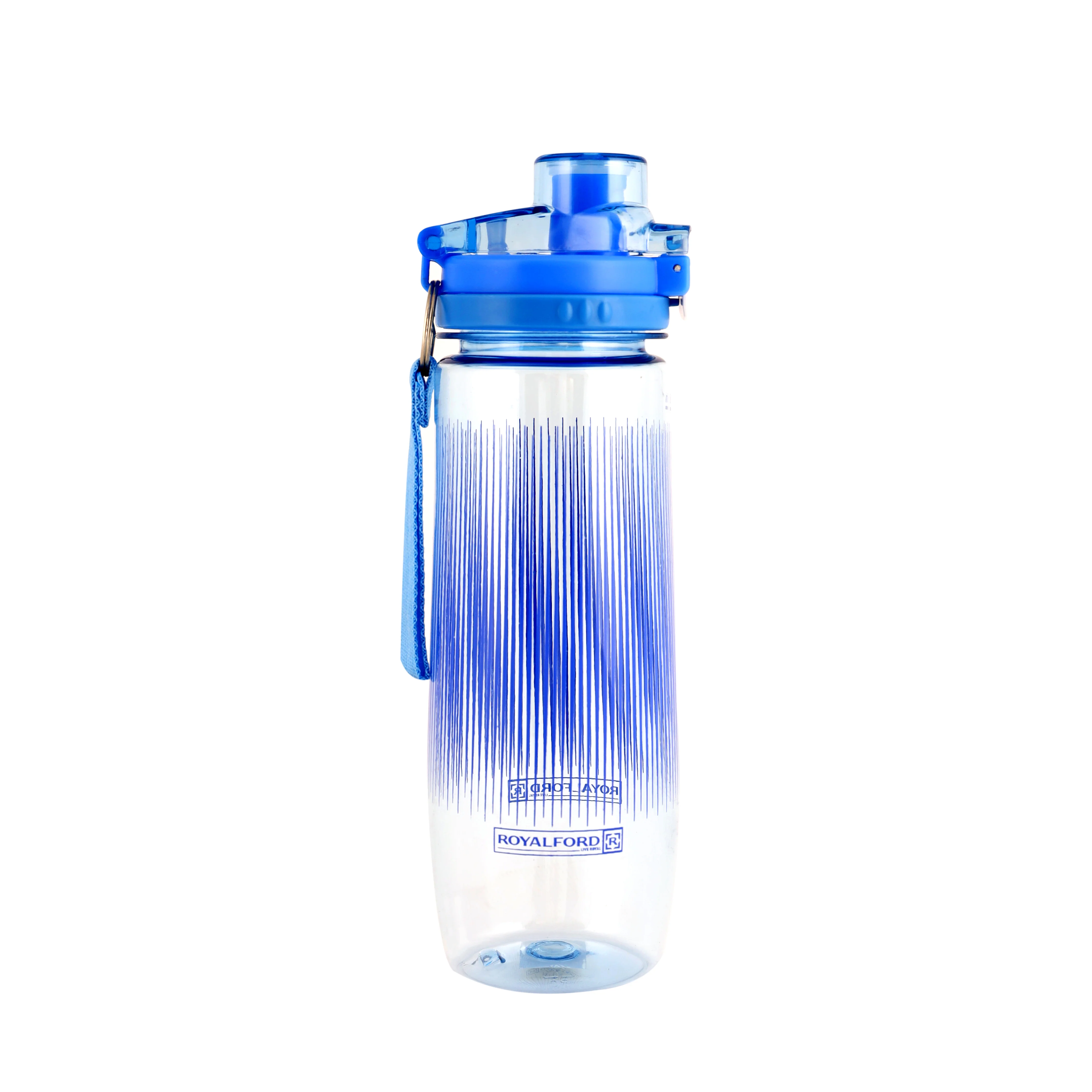 Royalford RF6422BL 850ML BPA Free Water Bottle |Leakproof Reusable Drinking Bottle with Flip Top Lid Carry Strap |Sports Water Bottle for Gym, School, Office & Travel Use - Image 2