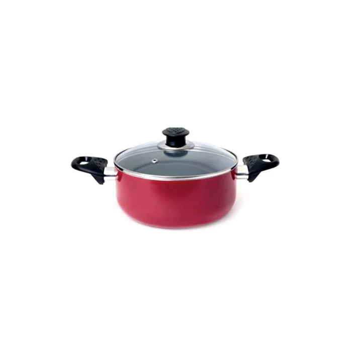 Royalford RF6441 26cm Aluminium Casserole | Durable Non-Stick Coating | Induction Bottom | 3mm Thick Body and Heat-Resistant Handles | Perfect for Daily Cooking