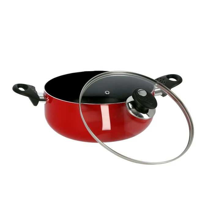 Royalford RF6441 26cm Aluminium Casserole | Durable Non-Stick Coating | Induction Bottom | 3mm Thick Body and Heat-Resistant Handles | Perfect for Daily Cooking - Image 3
