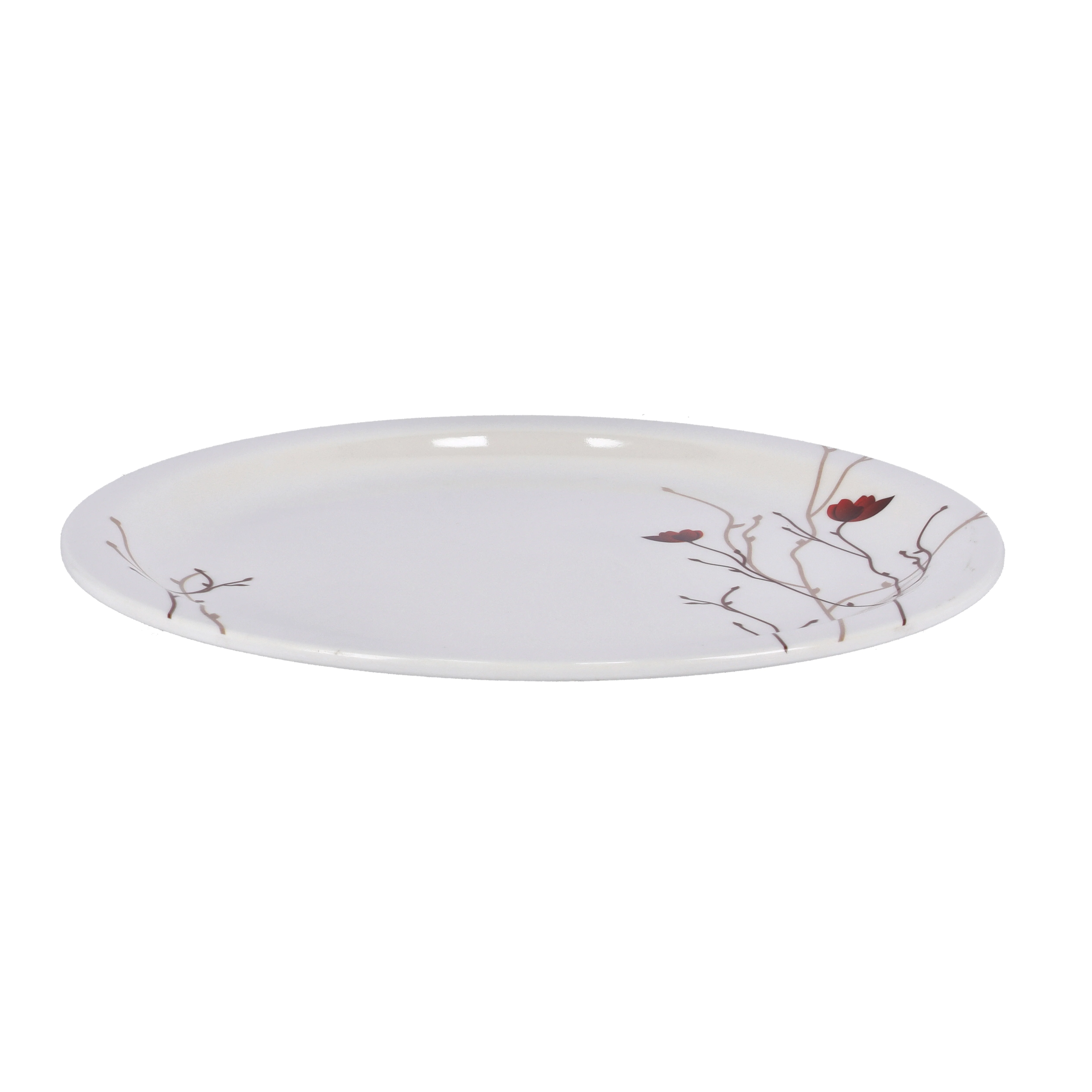 Royalford RF6733 10.5" Melamine Dinner Plate| durable and break-resistant build with elegant floral design| lightweight feel and perfect for daily serving meals| - Image 4