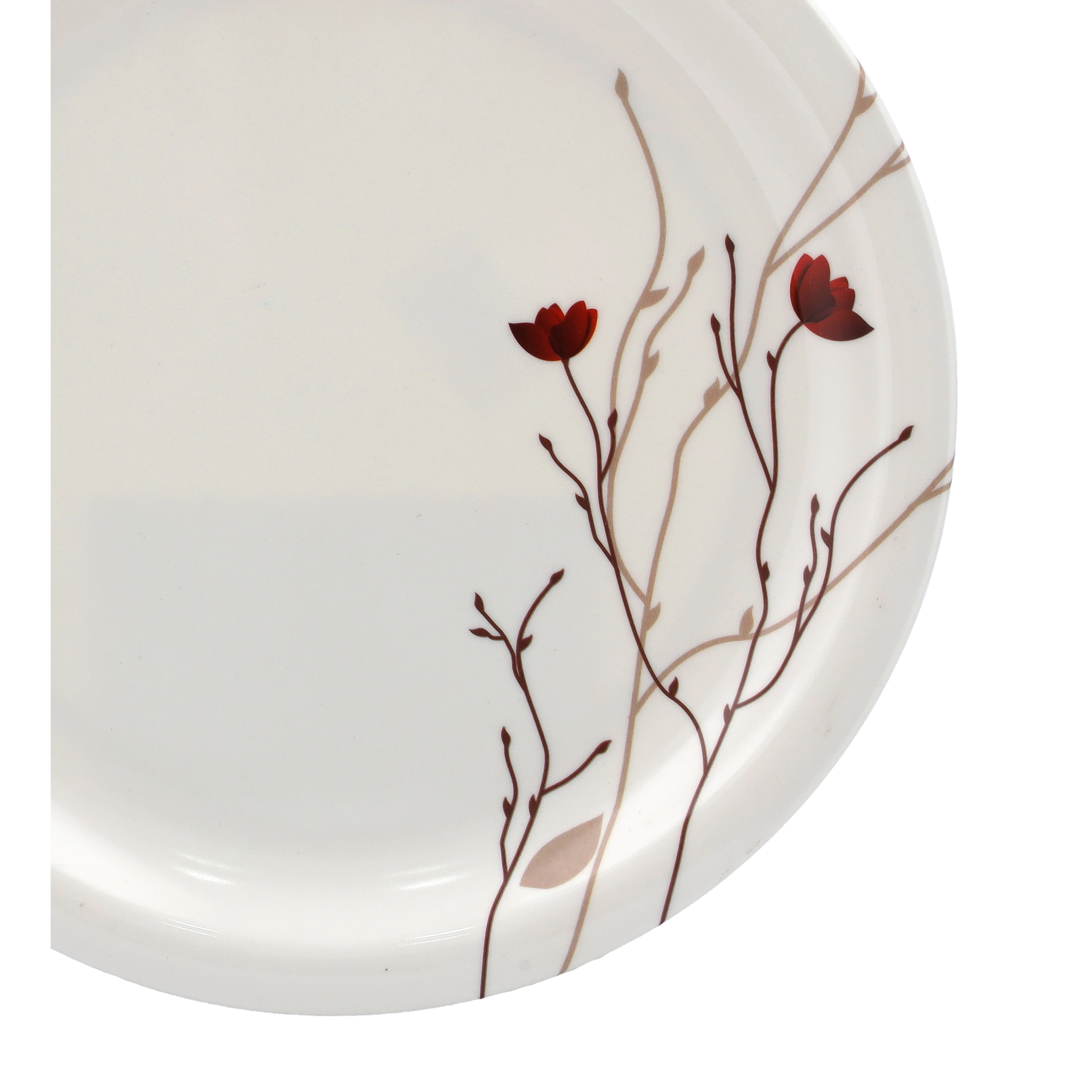Royalford RF6733 10.5" Melamine Dinner Plate| durable and break-resistant build with elegant floral design| lightweight feel and perfect for daily serving meals| - Image 5