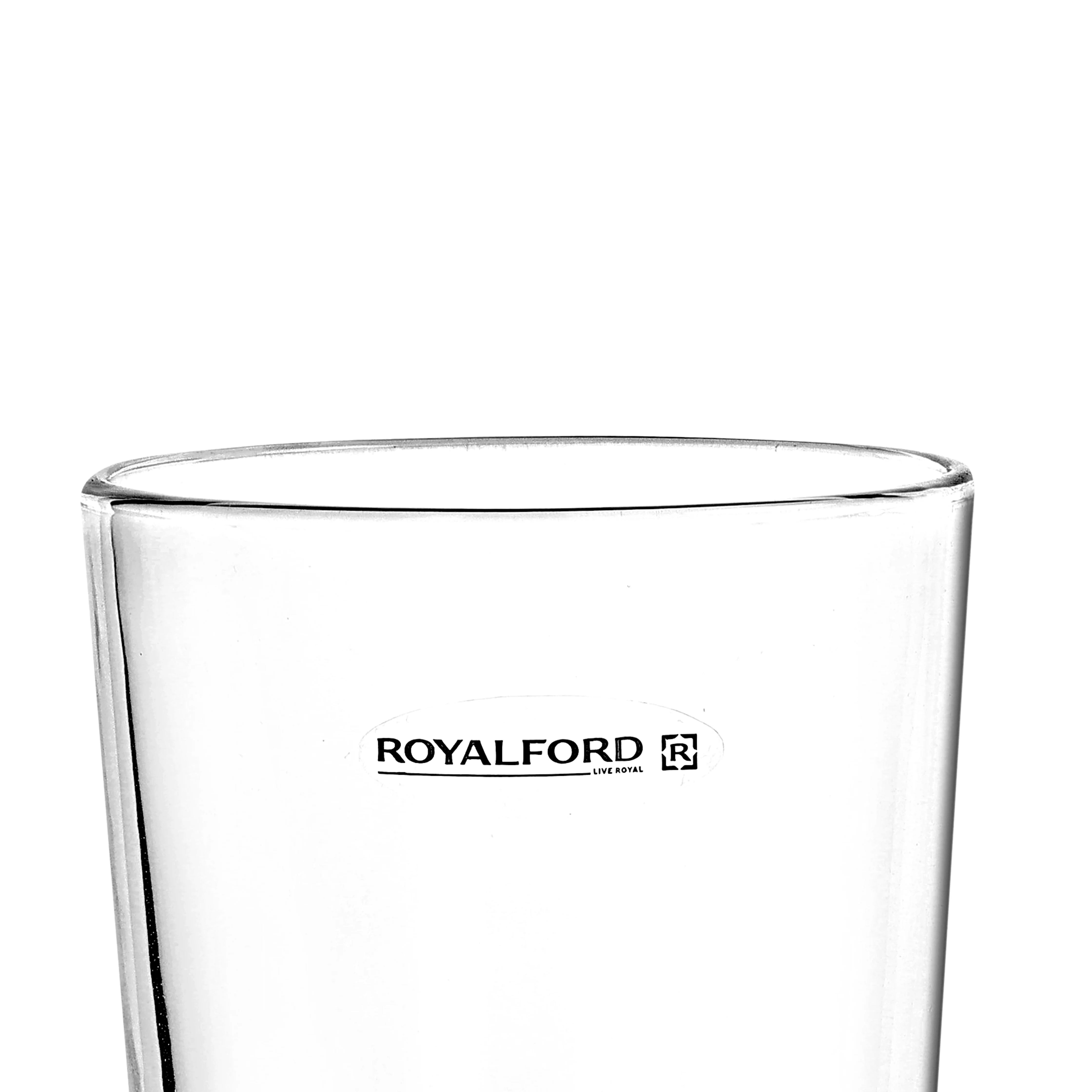 Royalford RF6777 6 Pcs Glass Tumbler Set |  Clear Drinking Glasses for Juice, Water & Soft Drinks |  Durable Everyday Beverage Glassware Set  for Home Kitchen Dining Use - Image 4