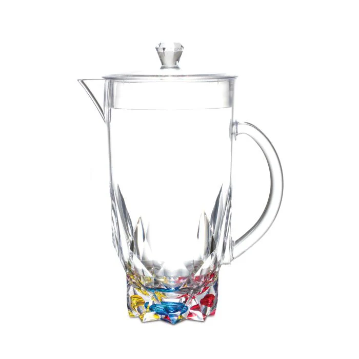 Royalford RF6887 2.20L acrylic jug with lid | a crystal-clear design| sturdy handle and easy-pour spout, making it durable, lightweight and ideal for daily serve - Image 3