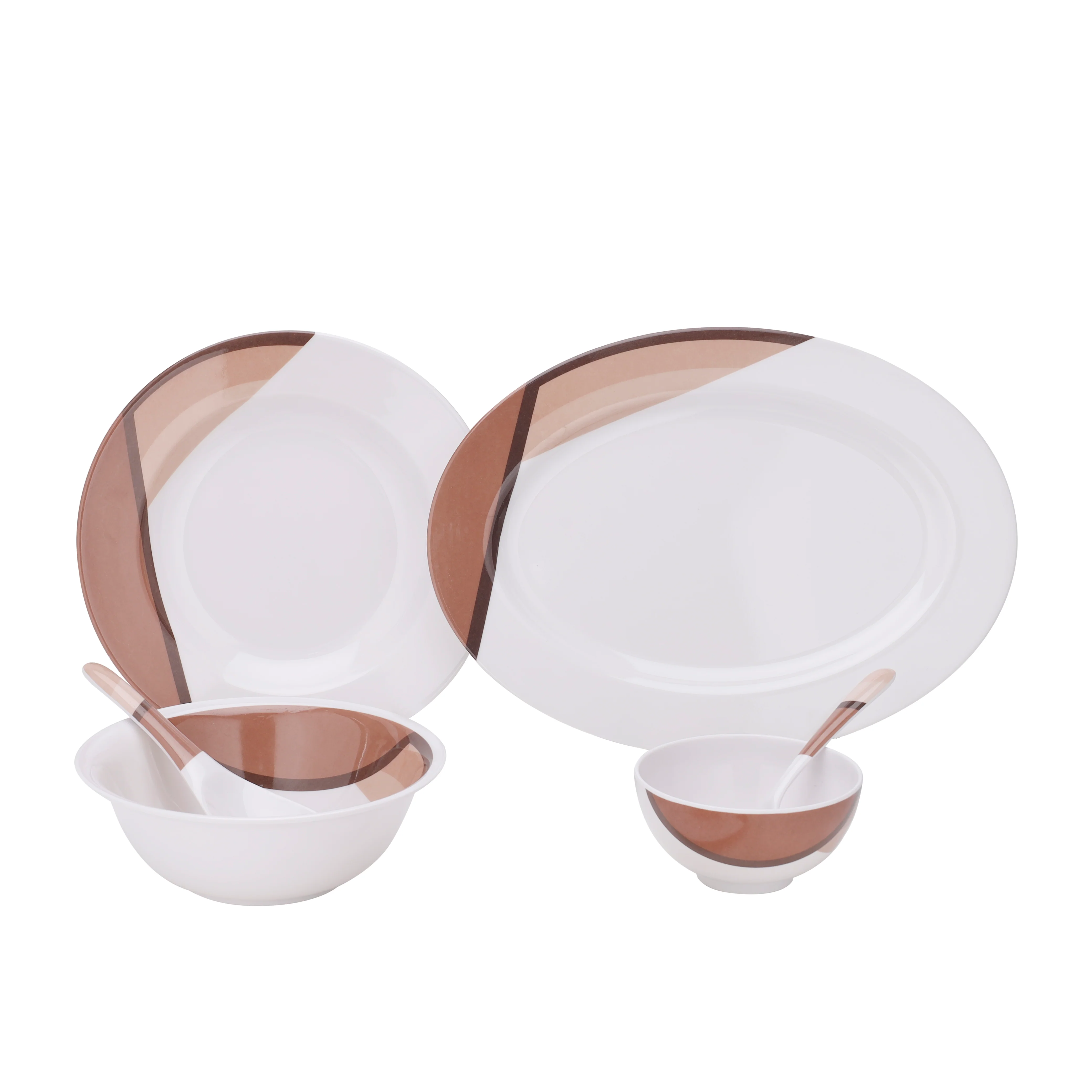 Royalford RF6972 35-Piece Melamine Dinner Set | Break Resistant | Dishwasher Safe| Freezer Safe Dinnerware for Everyday Dining, Family Meals & Special Occasions - Image 2