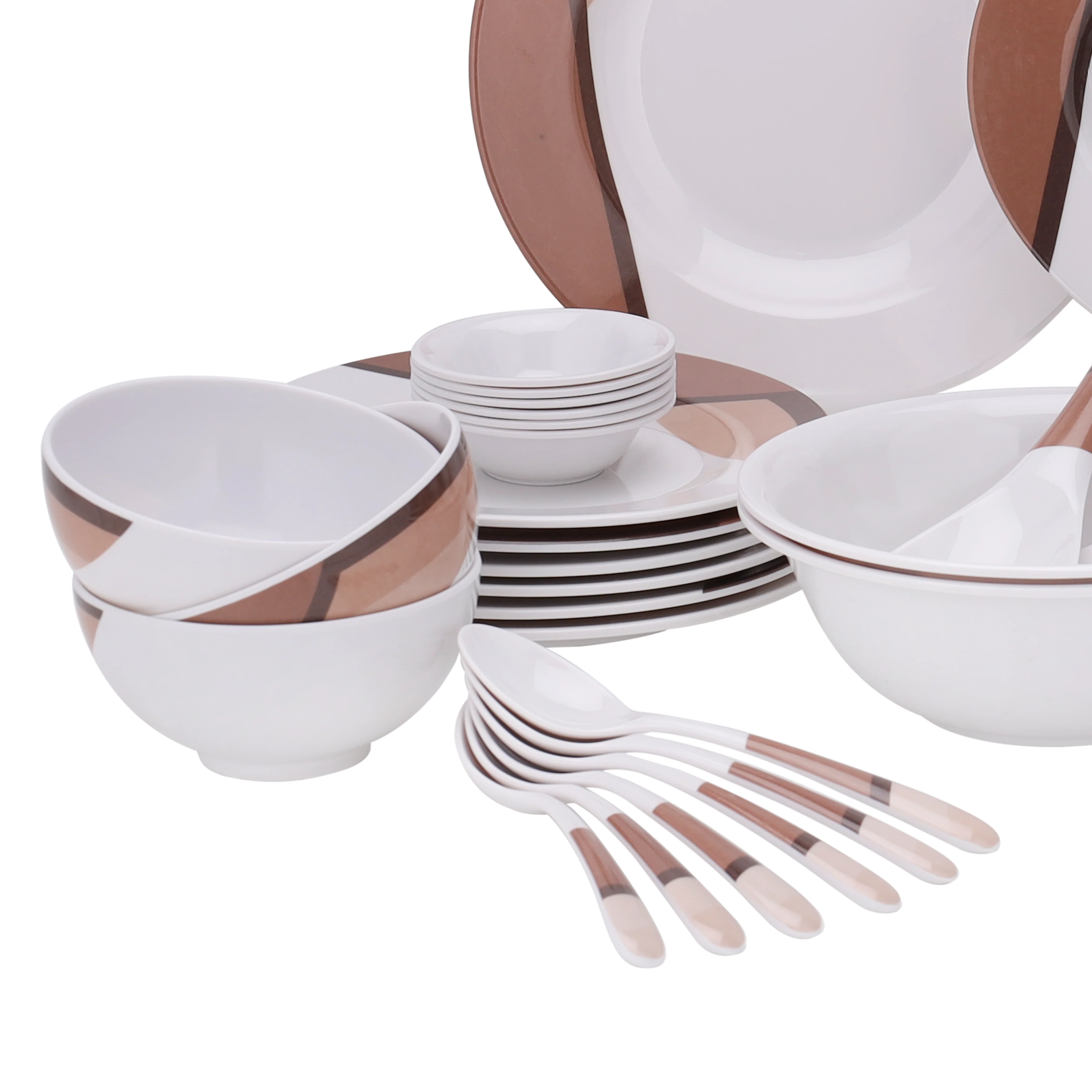 Royalford RF6972 35-Piece Melamine Dinner Set | Break Resistant | Dishwasher Safe| Freezer Safe Dinnerware for Everyday Dining, Family Meals & Special Occasions - Image 4