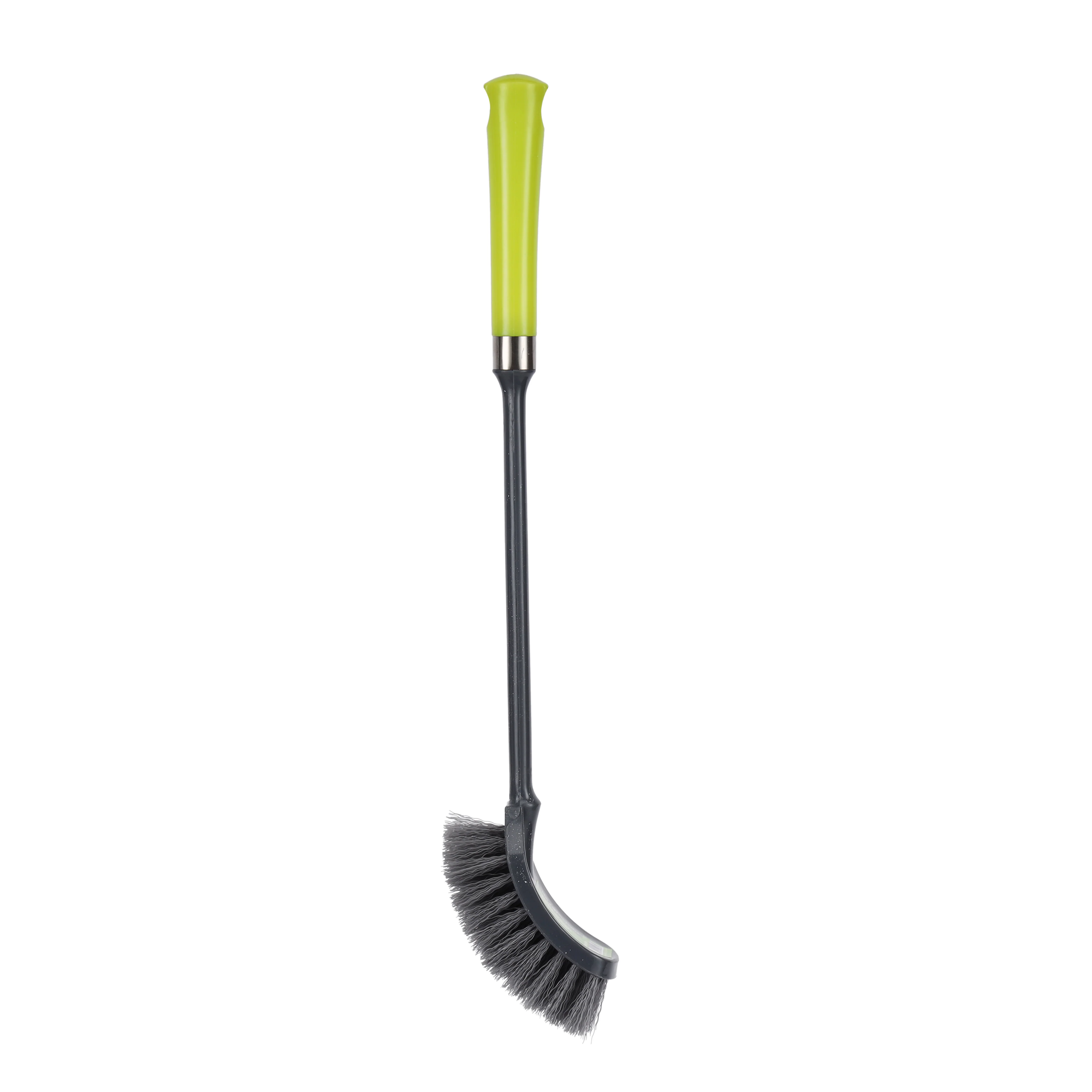 Royalford RF6997GR toilet brush with long handle| ergonomic grip, flexible bristles for deep cleaning| scratch-free, and durable PP+PET material, for all toilet|