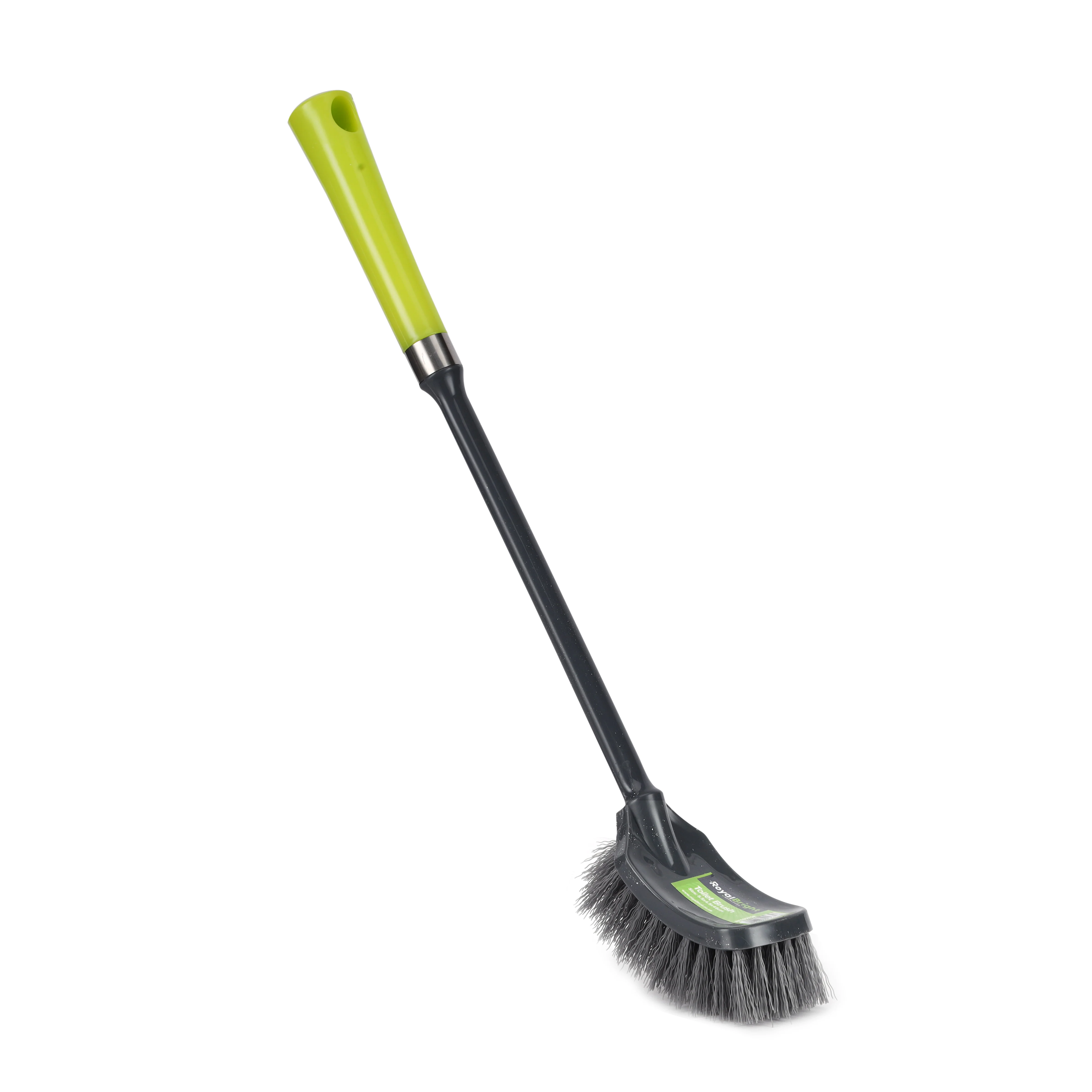 Royalford RF6997GR toilet brush with long handle| ergonomic grip, flexible bristles for deep cleaning| scratch-free, and durable PP+PET material, for all toilet| - Image 3