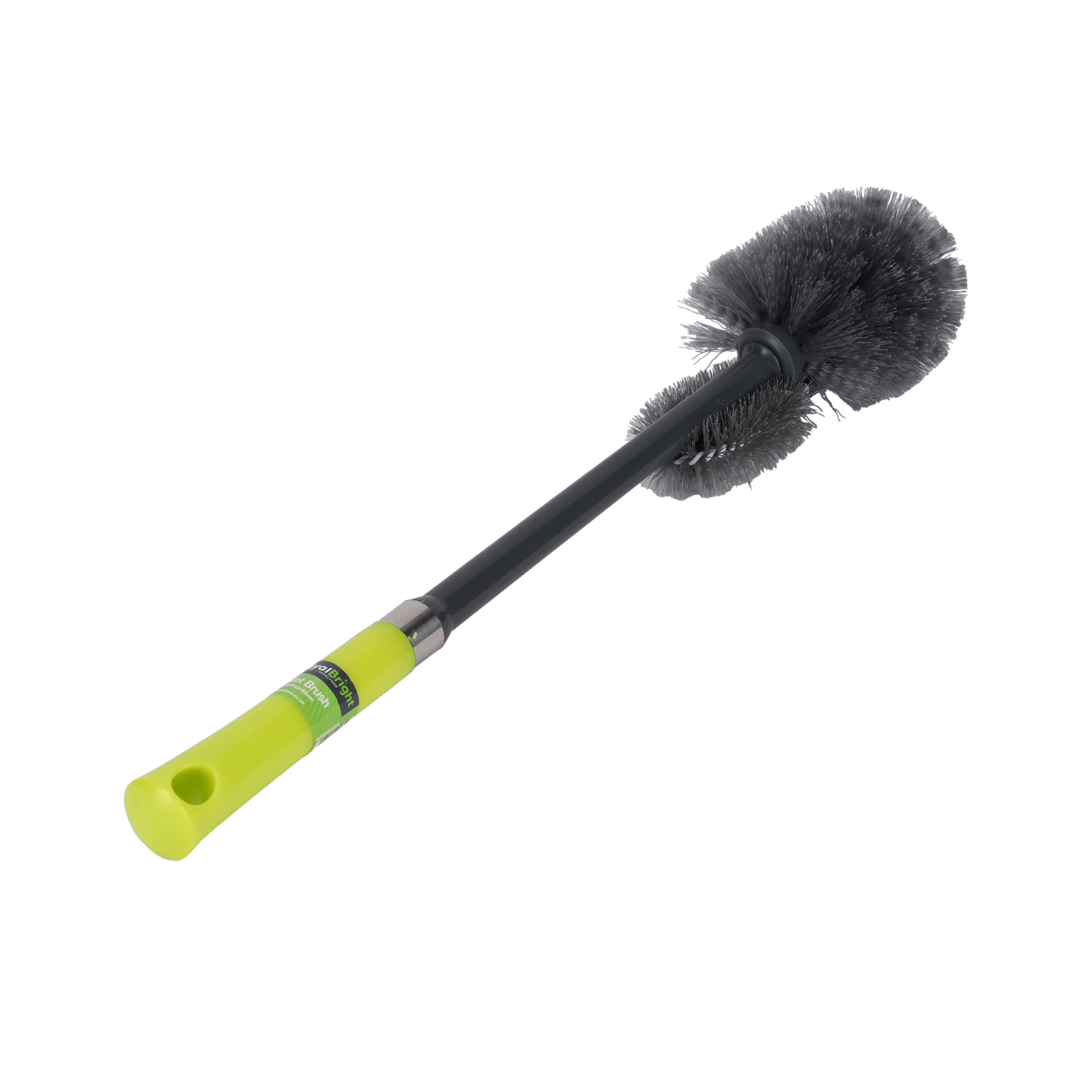 Royalford RF6998GR toilet brush | dual head design, long handle and ergonomic grip| flexible bristles, scratch-free, durable PP+PET, ideal for all toilet types| - Image 4