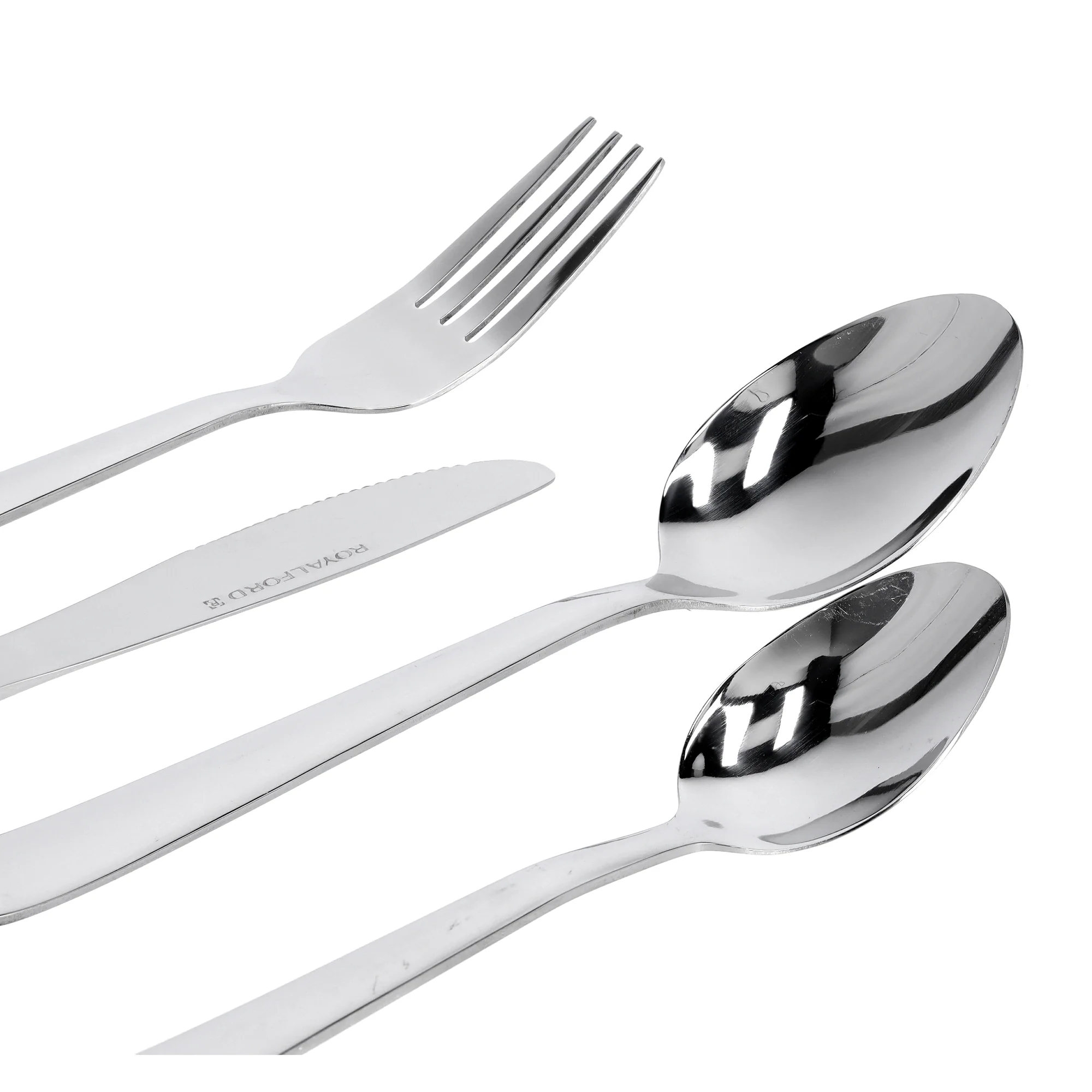 Royalford RF7009 25-piece stainless steel cutlery set with elegant stand | rust-resistant mirror finish, ergonomic design, durable build, perfect for everyday dining - Image 4