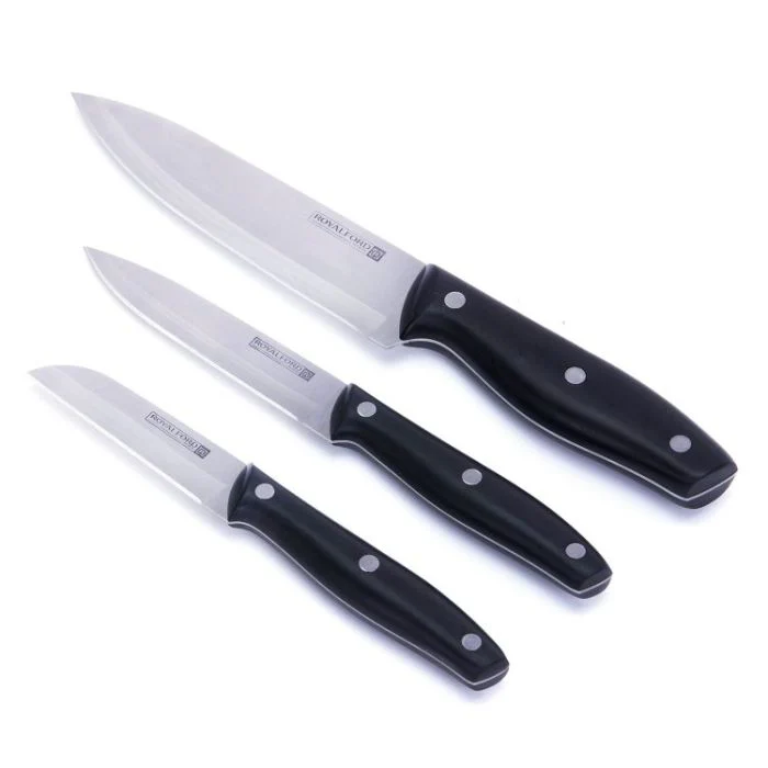 Royalford RF7011 5-Piece Kitchen Tools Set | High-Grade Stainless Steel Knives |Ergonomic Handles| Wooden Storage Block| Stain-Resistant Design & Dishwasher-Safe - Image 4