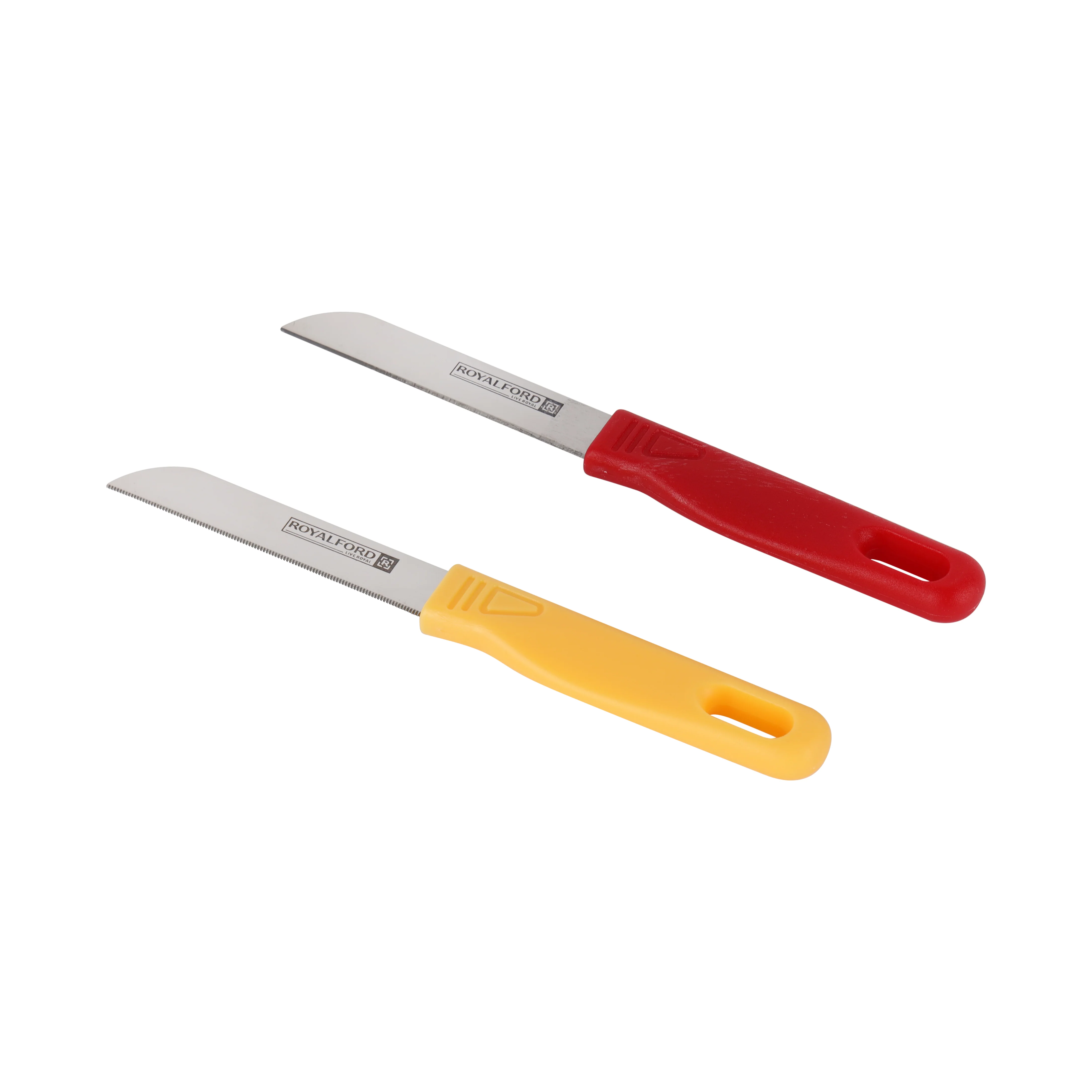 Royalford RF7028 2PCS Fruit Knife Set | Stainless Steel Sharp Blades | Ergonomic PP Handle | Durable Kitchen Knives for Fruits & Vegetables Peeling, Slicing & Cutting - Image 2