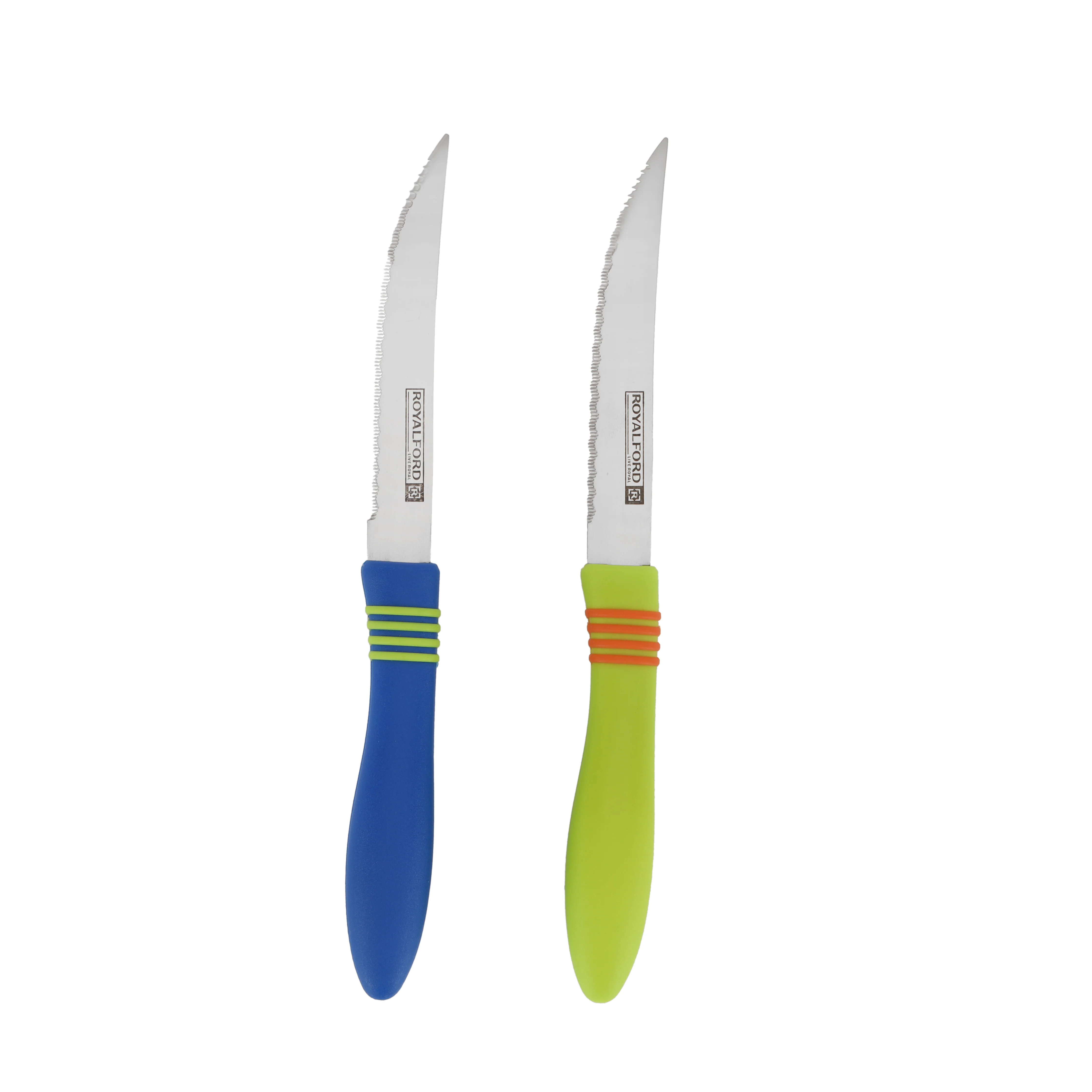 Royalford RF7029 2PCS Fruit Knife Set | Stainless Steel Serrated Blades | Durable Kitchen Knives with Ergonomic Handles | Perfect for Fruits & Vegetables Cutting