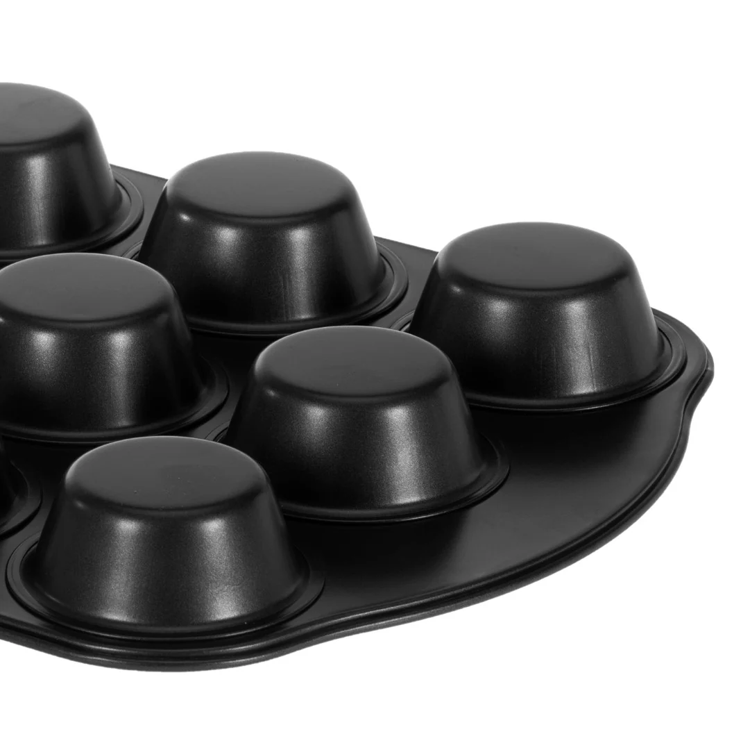Royalford RF7042 12 Cup Muffin Pan | Non-Stick Baking Tray | Carbon Steel Cupcake & Muffin Tin with Even Heat Distribution | Durable Oven Safe Bakeware for Home Baking - Image 5