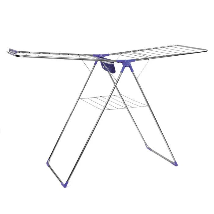 Royalford RF7137 Large Folding Clothes Airer 180x55 Cm - Drying Space Laundry Washing |Durable Metal Drying Rack | Multifunctional Air Dryer Ideal for Indoor and Outdoor | Easy Store 2 Folding Winged Clothes Airer - Image 2