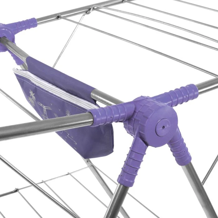 Royalford RF7137 Large Folding Clothes Airer 180x55 Cm - Drying Space Laundry Washing |Durable Metal Drying Rack | Multifunctional Air Dryer Ideal for Indoor and Outdoor | Easy Store 2 Folding Winged Clothes Airer - Image 3