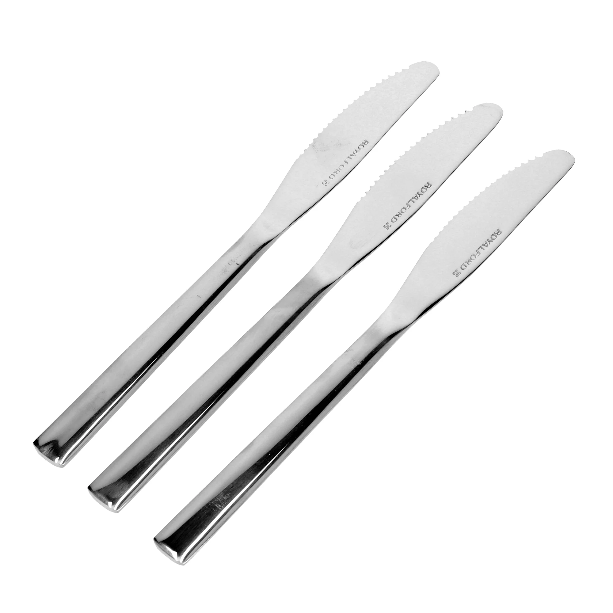 Royalford RF7234 Stainless Steel Table Knife | Sharp Serrated Dining Knife | Ergonomic Handle | Rust Resistant Durable Cutlery for Home, Hotel & Restaurant Tableware Use