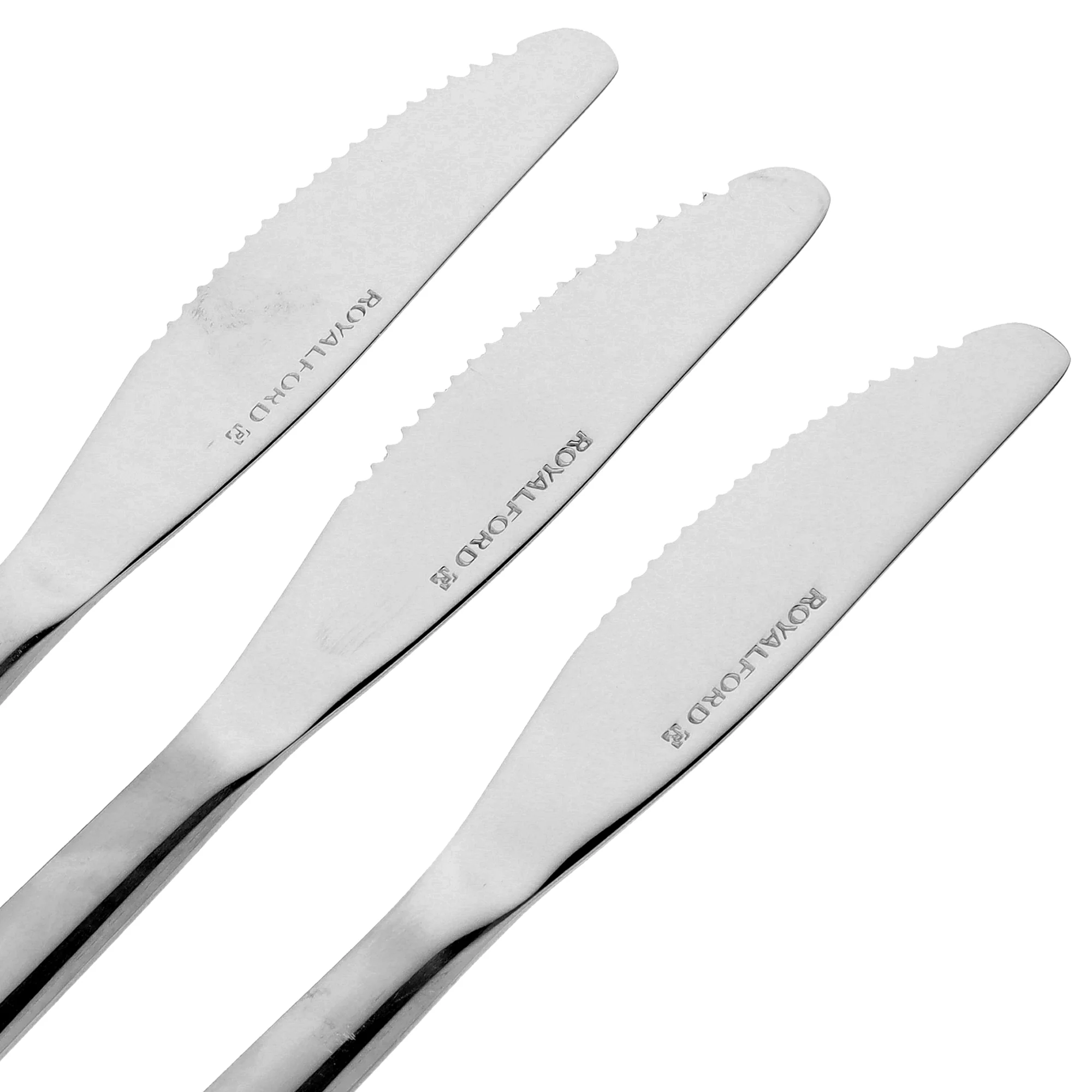 Royalford RF7234 Stainless Steel Table Knife | Sharp Serrated Dining Knife | Ergonomic Handle | Rust Resistant Durable Cutlery for Home, Hotel & Restaurant Tableware Use - Image 5