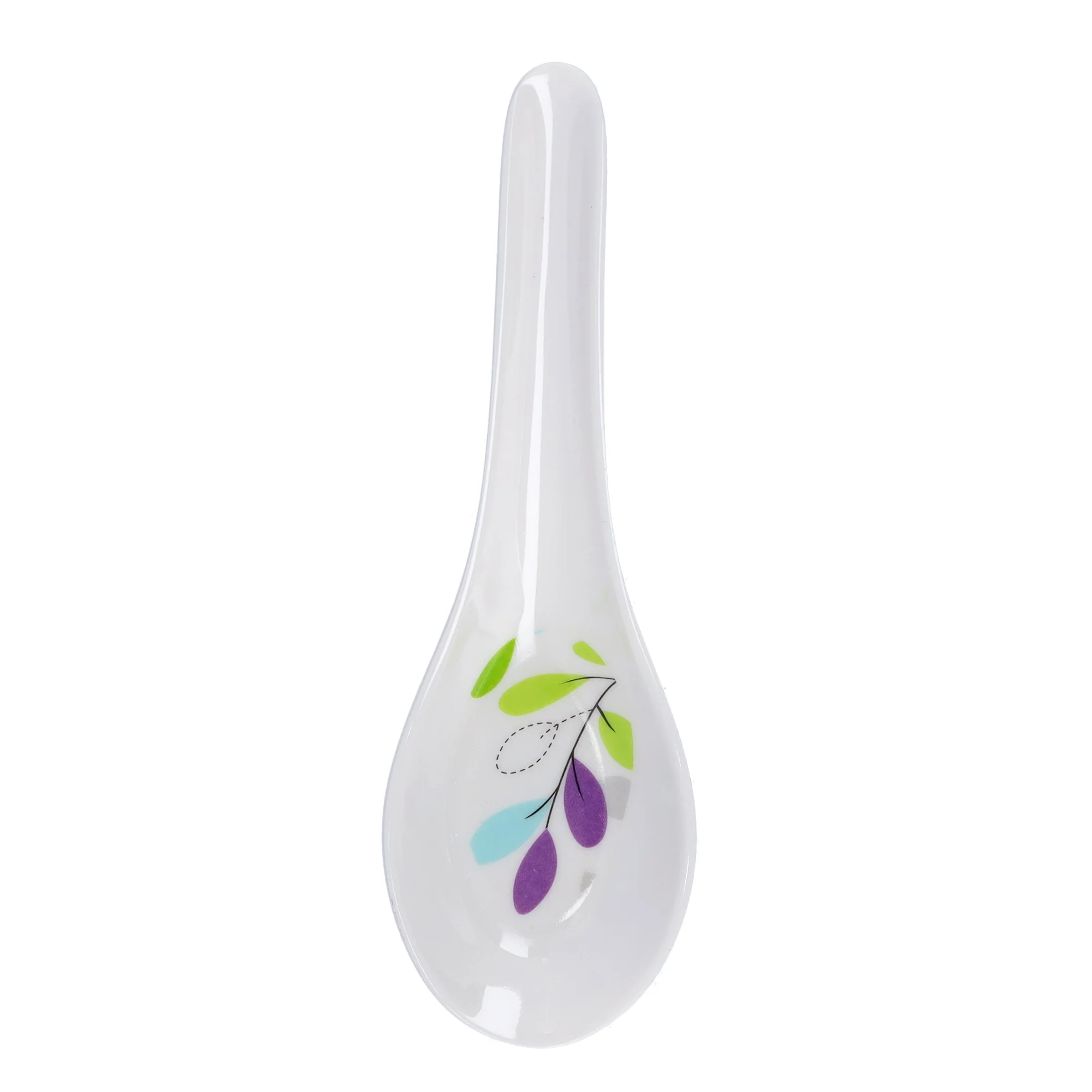 Royalford RF7389LF Premium Melamine Table Spoon | Elegant Leaf Design | Heat Resistant Lightweight | Serving Spoon | Ergonomic Handle & Break Resistant Kitchenware - Image 2