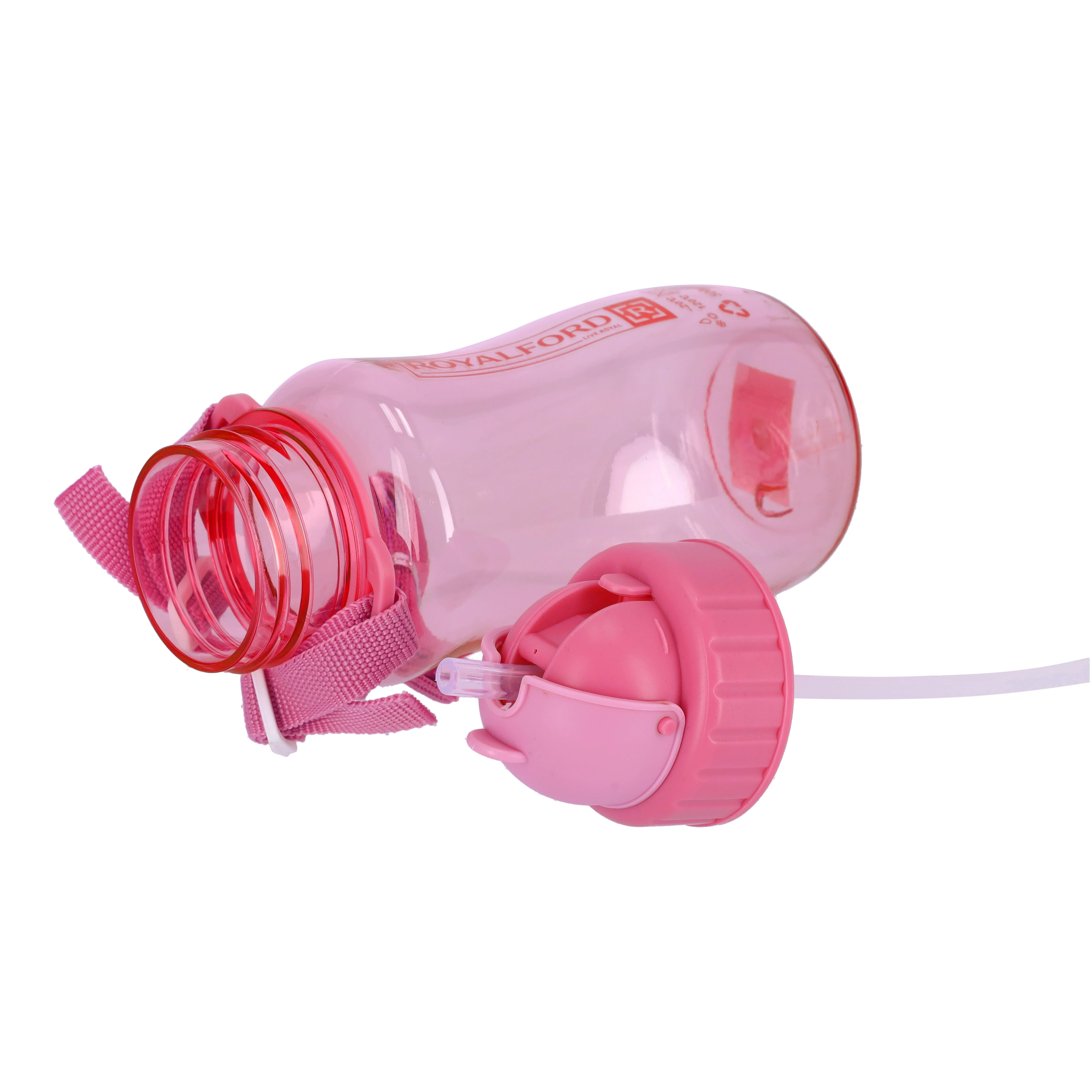 Royalford RF7581PN 500ml Water Bottle | BPA-Free | Lightweight Polymer Leak-Proof Drinking Bottle with Carry Strap for School, Gym, Travel, Kids & Daily Hydration - Image 2