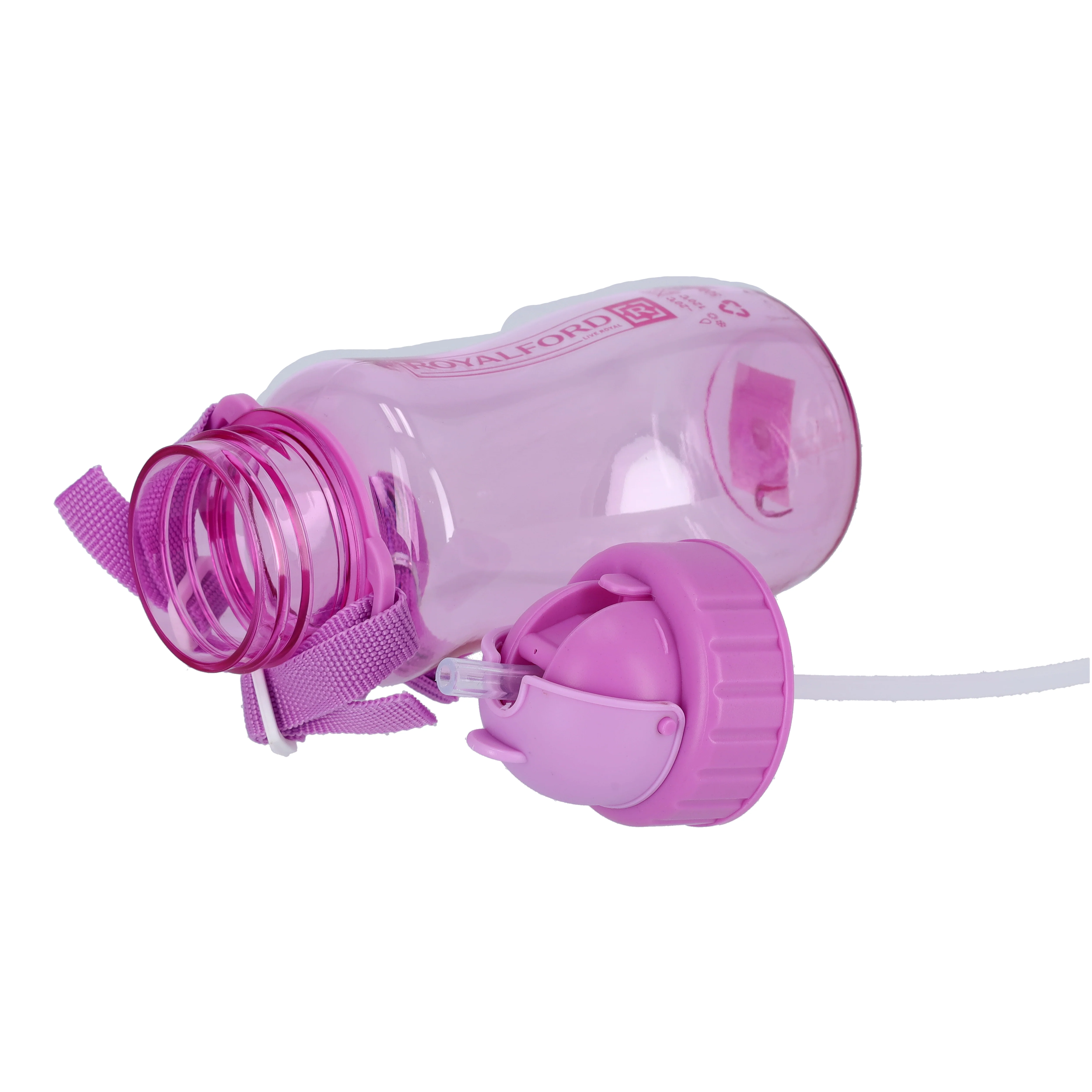 Royalford RF7581PP 500ml Water Bottle | BPA-Free Lightweight Polymer Leak-Proof Drinking Bottle with Carry Strap | Perfect for School, Travel, Kids Daily Hydration Use - Image 2