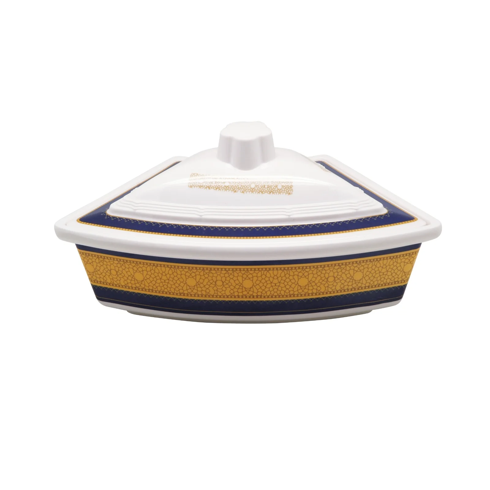 Royalford RF7804 Revolving Serving Tray | Premium Melamine 360 Degree Rotating Dining Tray with Square & Round Bowls with Lids | Elegant Table Serving Home & Party Use - Image 4