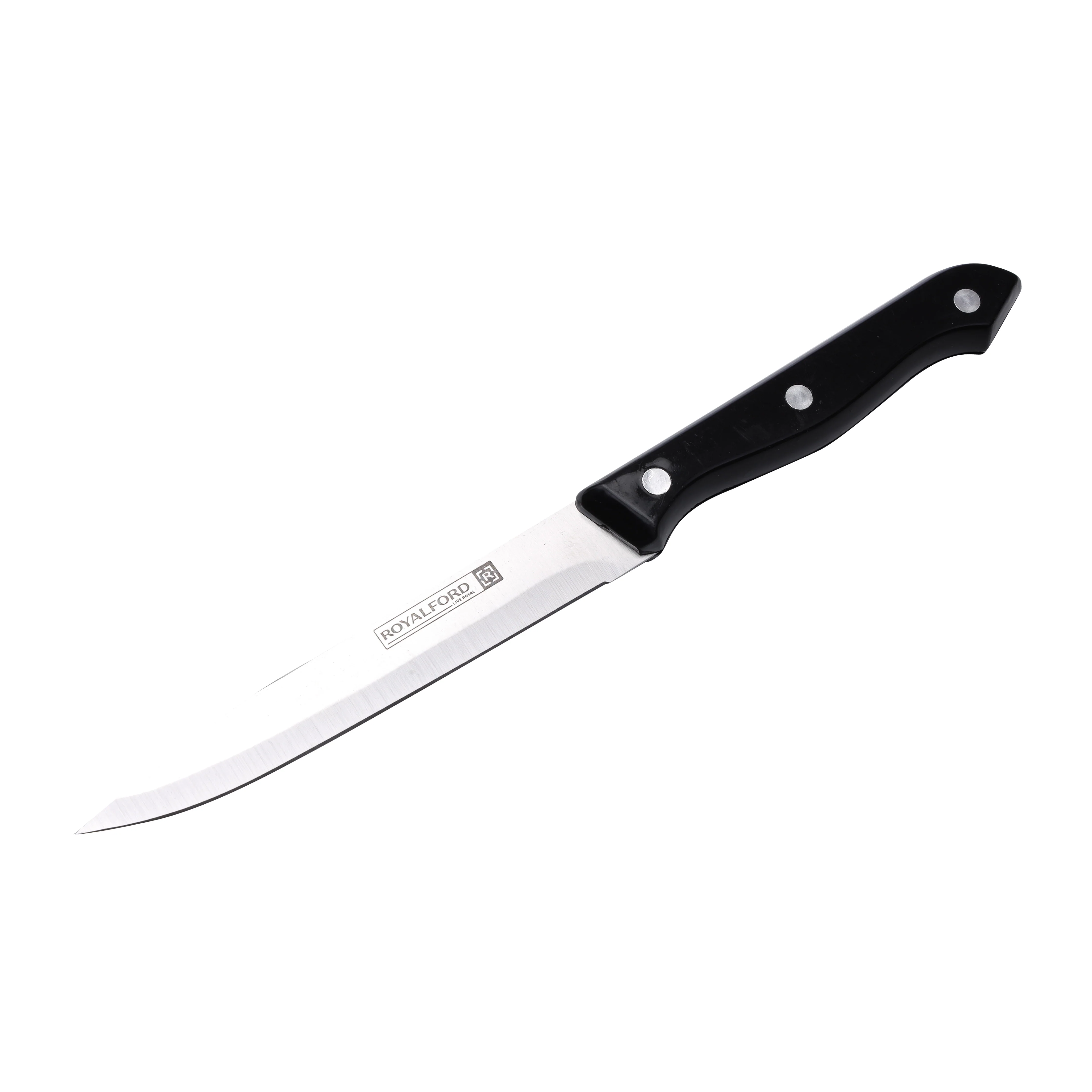 Royalford RF7826 Deluxe Cutting Set | 5 Pieces with Stainless Steel Knives, Peeler, Kitchen Scissor & Durable Wooden Cutting Board | Perfect for Everyday Kitchen Use - Image 6
