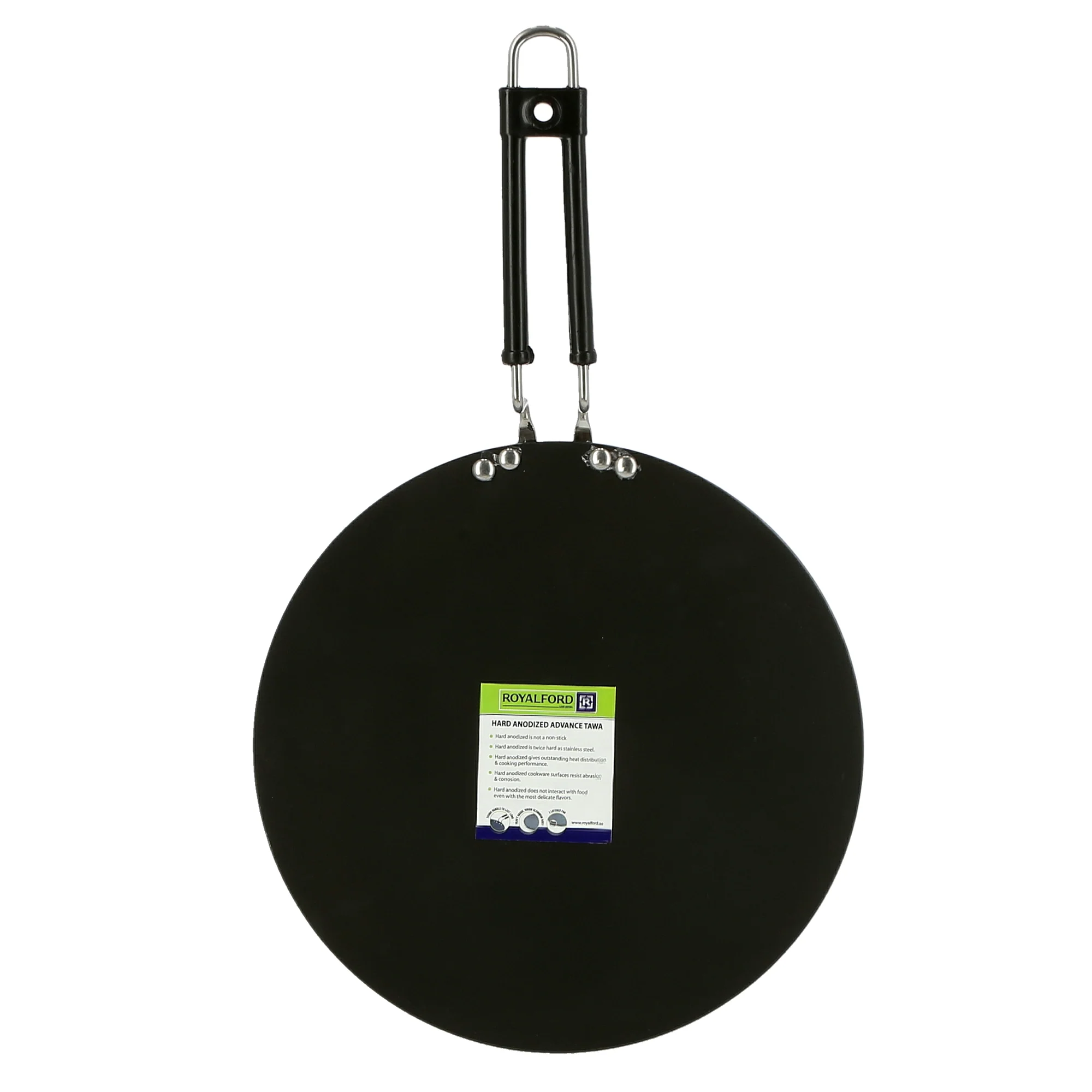 Royalford RF7905 Flat Tawa | Durable Metal Roti Tawa |  Heat Resistant Handle for safe cooking | Suitable for Everyday Cooking | Perfect for Roti, Dosa,  Pancake Etc - Image 4
