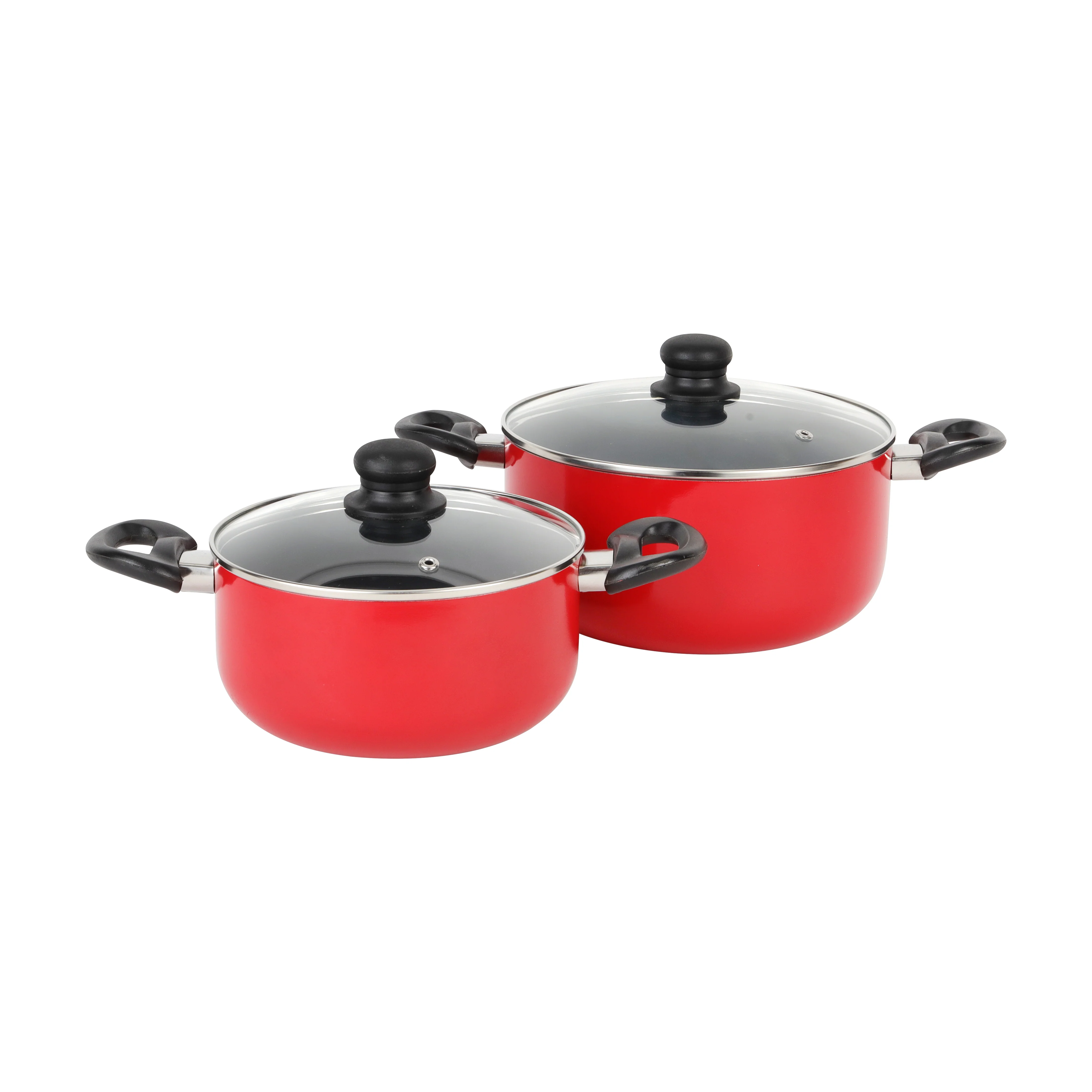 Royalford RF7923N Non-Stick Cookware Set 8 Pcs | Durable Aluminium PFOA-Free Cookware with Glass Lids | Bakelite Handles for Gas, Ceramic, Halogen & Hot Plate Use - Image 4