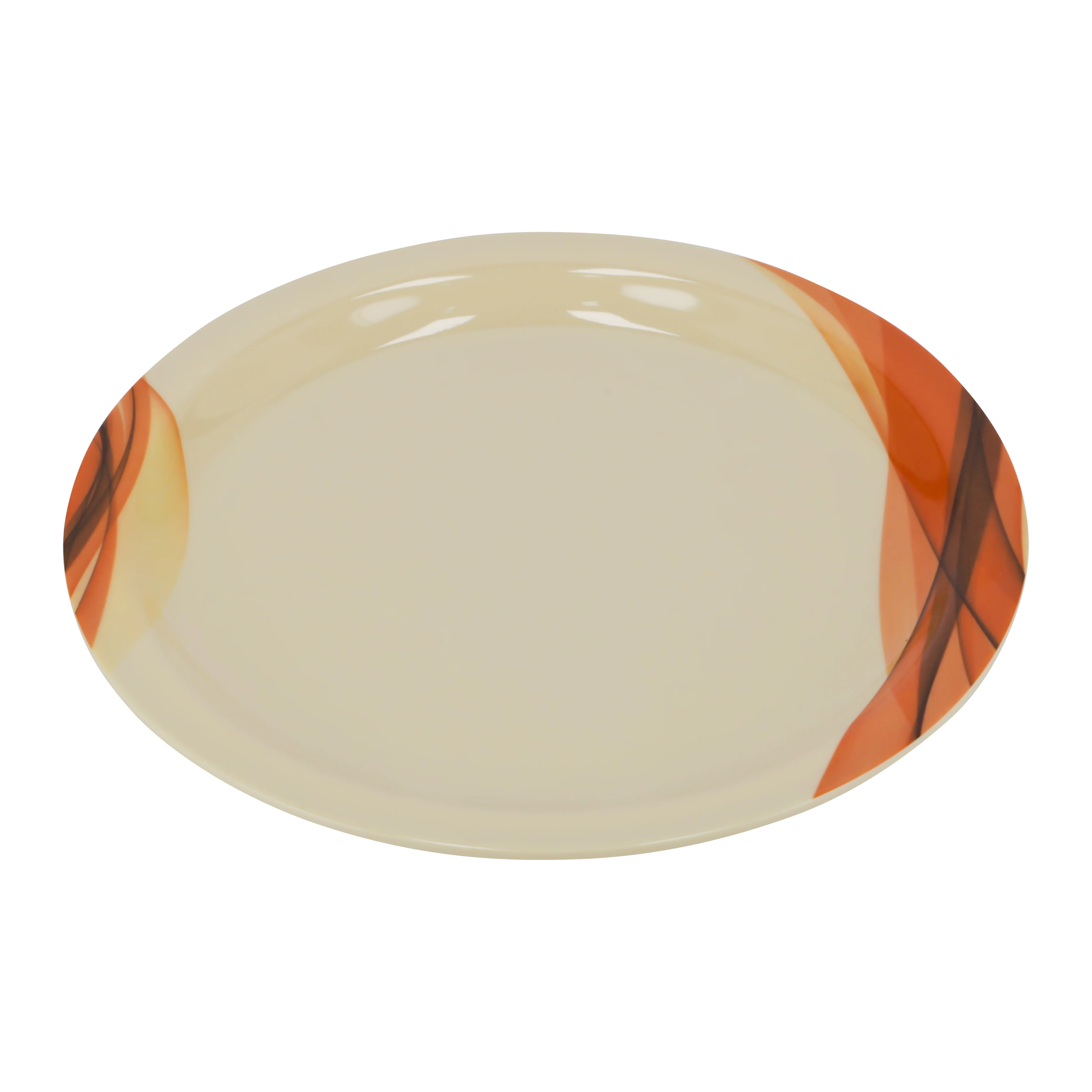 Royalford RF8078 Super Rays Dinner Plate | 11 Inch Heavy Weight FDA Approved Melamine Plate | Durable Food Grade Dinner Plate for Daily Home Dining & Restaurant Use