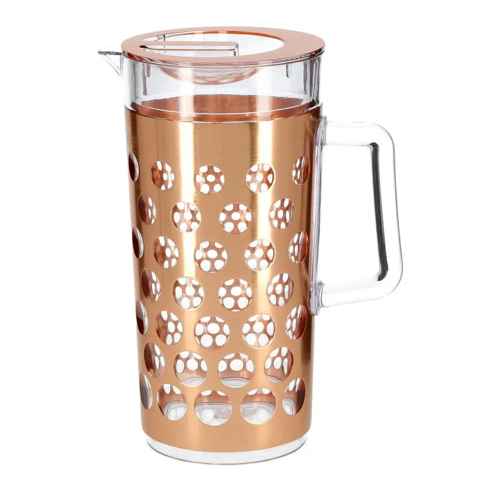 Royalford RF8227 2310 ML Rose Gold Acrylic Water Jug - Multi-Purpose Pitcher, Transparent leak-Proof Lid with Spill Proof Pouring Spout | Ergonomic Handle & Lead-Free | Ideal for Water, Juice & More - Image 3