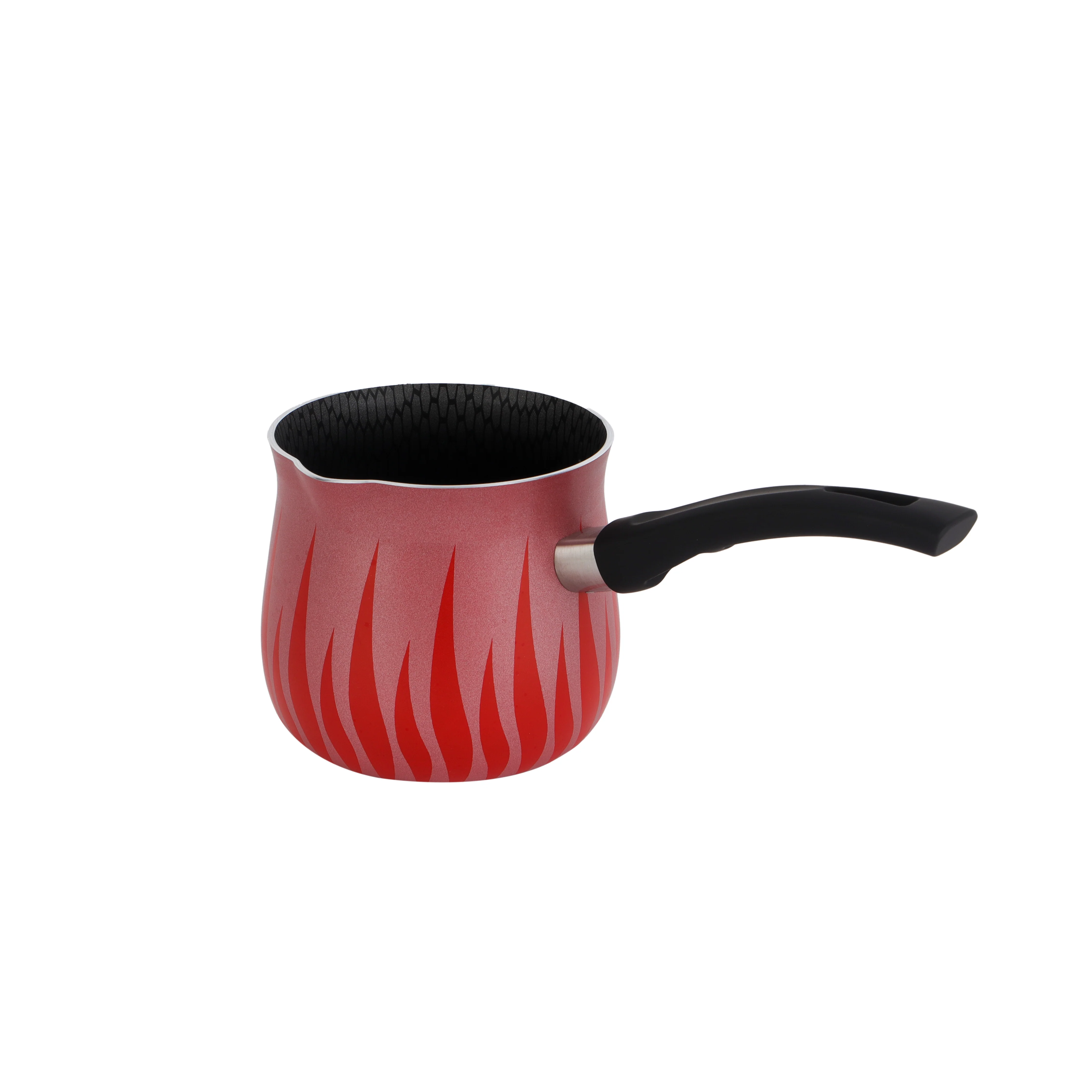 Royalford RF8273 10.5CM Flame Coffee Warmer |  Aluminium Milk & Coffee Heating Pot | Combo Honeycomb Interior | 1.9MM Thick Body & Soft-Touch Heat-Resistant Handle - Image 4