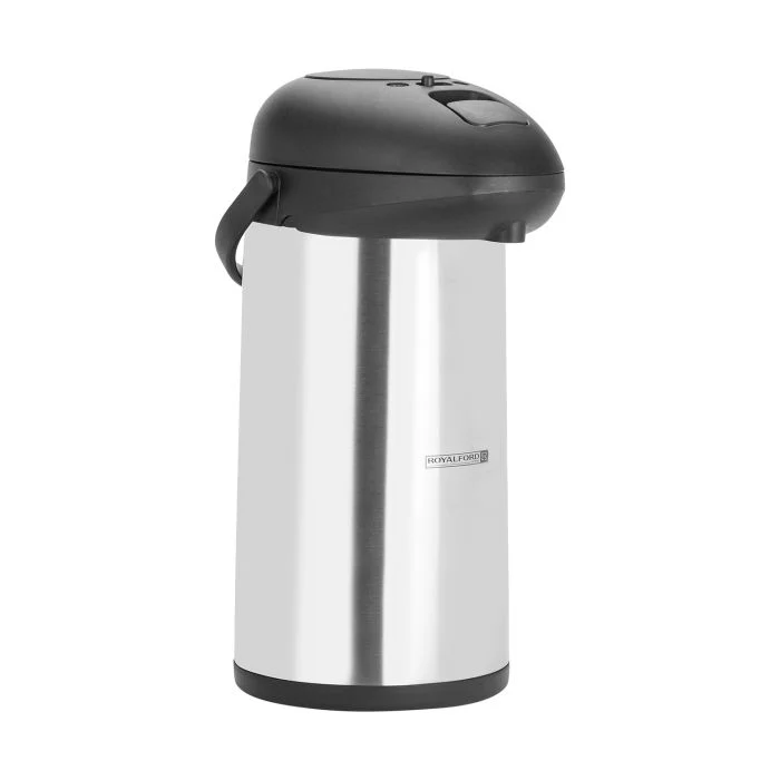 Royalford RF8336 3L Double Wall Stainless Steel Vacuum Flask | Pump Action Pouring System | Keeps Drinks Hot & Cold for Long Hours| Ideal for Home, Office & Catering Use - Image 3