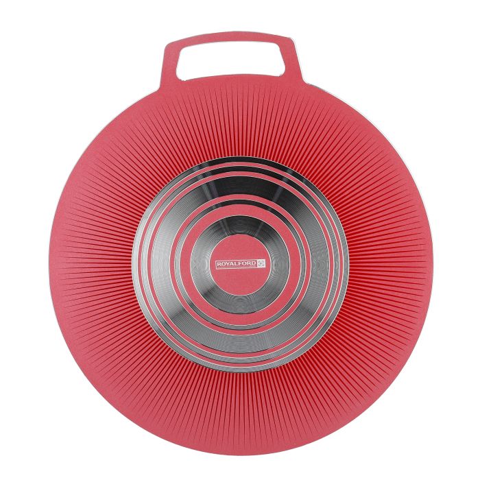 Royalford RF8447 High Performance Flat Tawa 35cm | 3.5mm Thick Non-Stick Cookware | Perfect for Roti, Dosa, Chapati with 3 Coat Interior, PFOA Free & Eco Friendly Design - Image 4