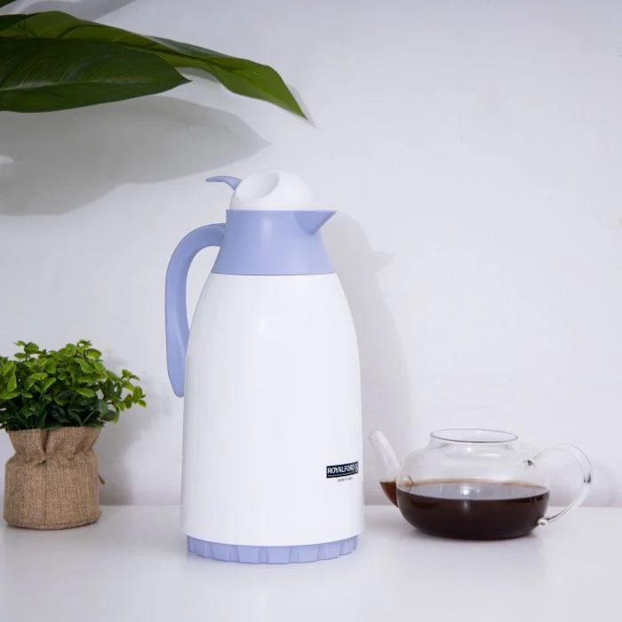 Royalford RF8556BL 1.3L Glass Vacuum Flask-Turkey/Blue - Durable & Portable| Leak-proof & Vacuum Insulation| Ideal for tea, coffee, juices, milkshakes, smoothies - Image 3