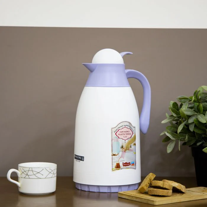 Royalford RF8556BL 1.3L Glass Vacuum Flask-Turkey/Blue - Durable & Portable| Leak-proof & Vacuum Insulation| Ideal for tea, coffee, juices, milkshakes, smoothies - Image 5