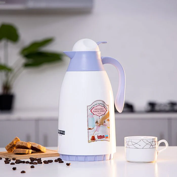 Royalford RF8556BL 1.3L Glass Vacuum Flask-Turkey/Blue - Durable & Portable| Leak-proof & Vacuum Insulation| Ideal for tea, coffee, juices, milkshakes, smoothies - Image 7