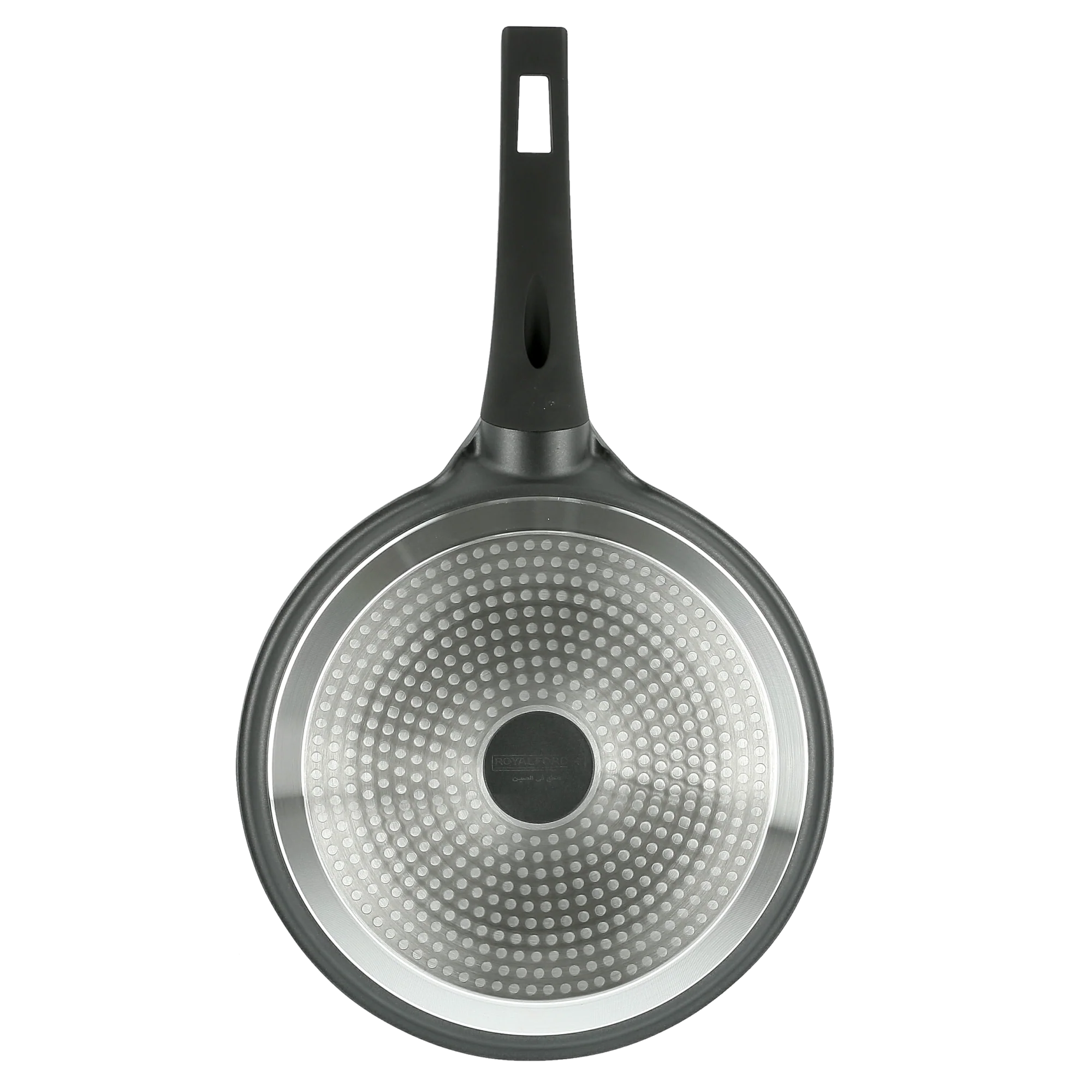 Royalford RF8589 25CM Die Cast Aluminium Crepe Tawa | Marble Non-Stick Coating | Induction Compatible Bottom | Soft Touch Bakelite Handle | Durable & Dishwasher Safe - Image 4