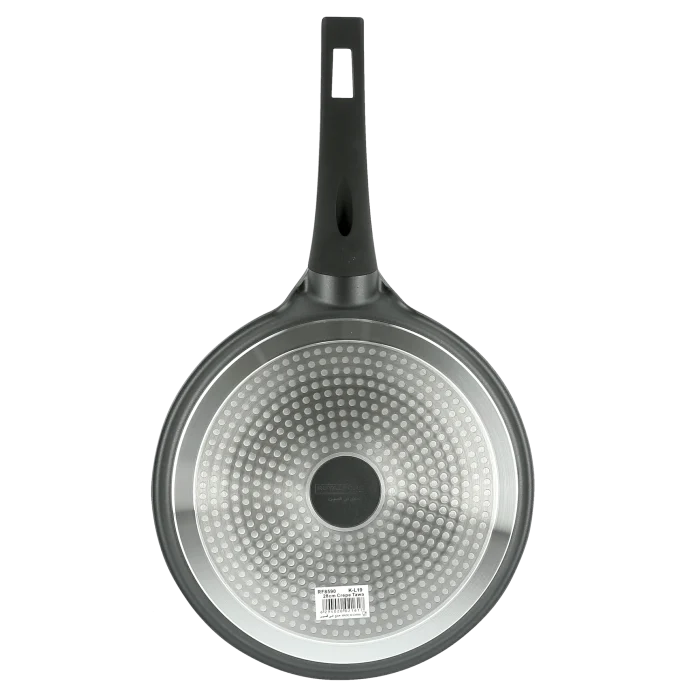 Royalford RF8590 28cm Die Cast Crepe Tawa | Marble Non-Stick Coating | Induction Compatible Aluminium Flat Pan | Soft Touch Bakelite Handle & Even Heat Distribution - Image 4