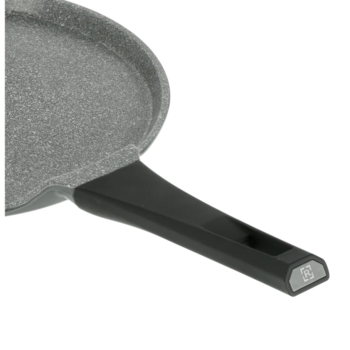 Royalford RF8590 28cm Die Cast Crepe Tawa | Marble Non-Stick Coating | Induction Compatible Aluminium Flat Pan | Soft Touch Bakelite Handle & Even Heat Distribution - Image 5