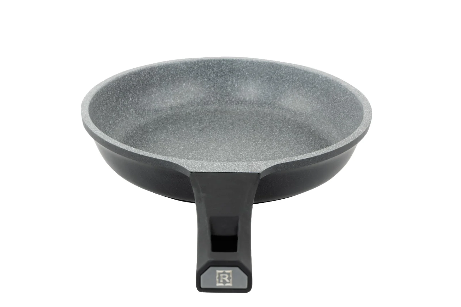 Royalford RF8593 20CM Die Cast Aluminium Fry Pan | Marble Non-Stick Coating | Induction Compatible Bottom | Soft Touch Bakelite Handle | Durable & Dishwasher Safe Pan